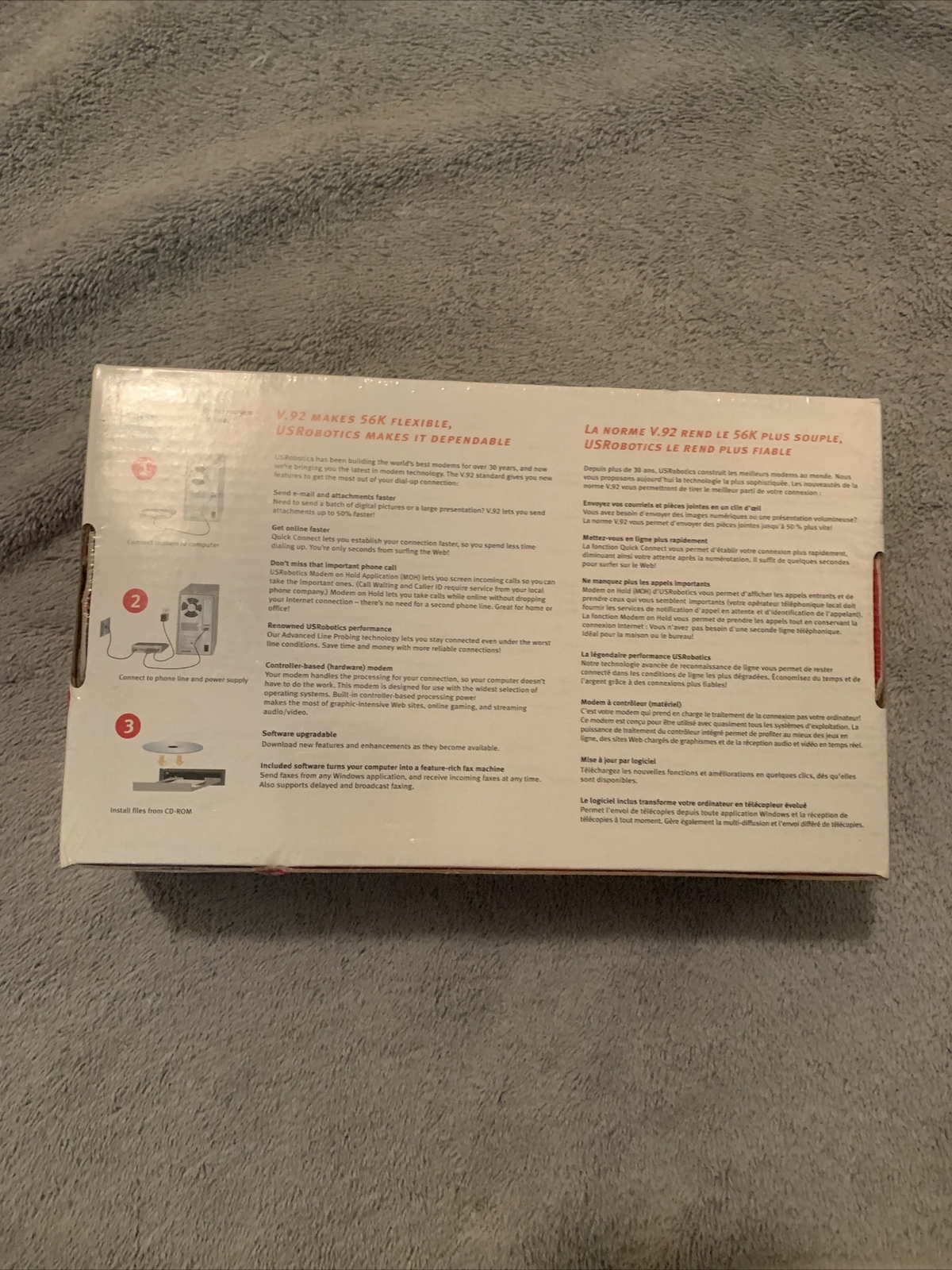 New USRobotics 56K Modem Fax External Modem USR5686G V.92 V.90 ITU