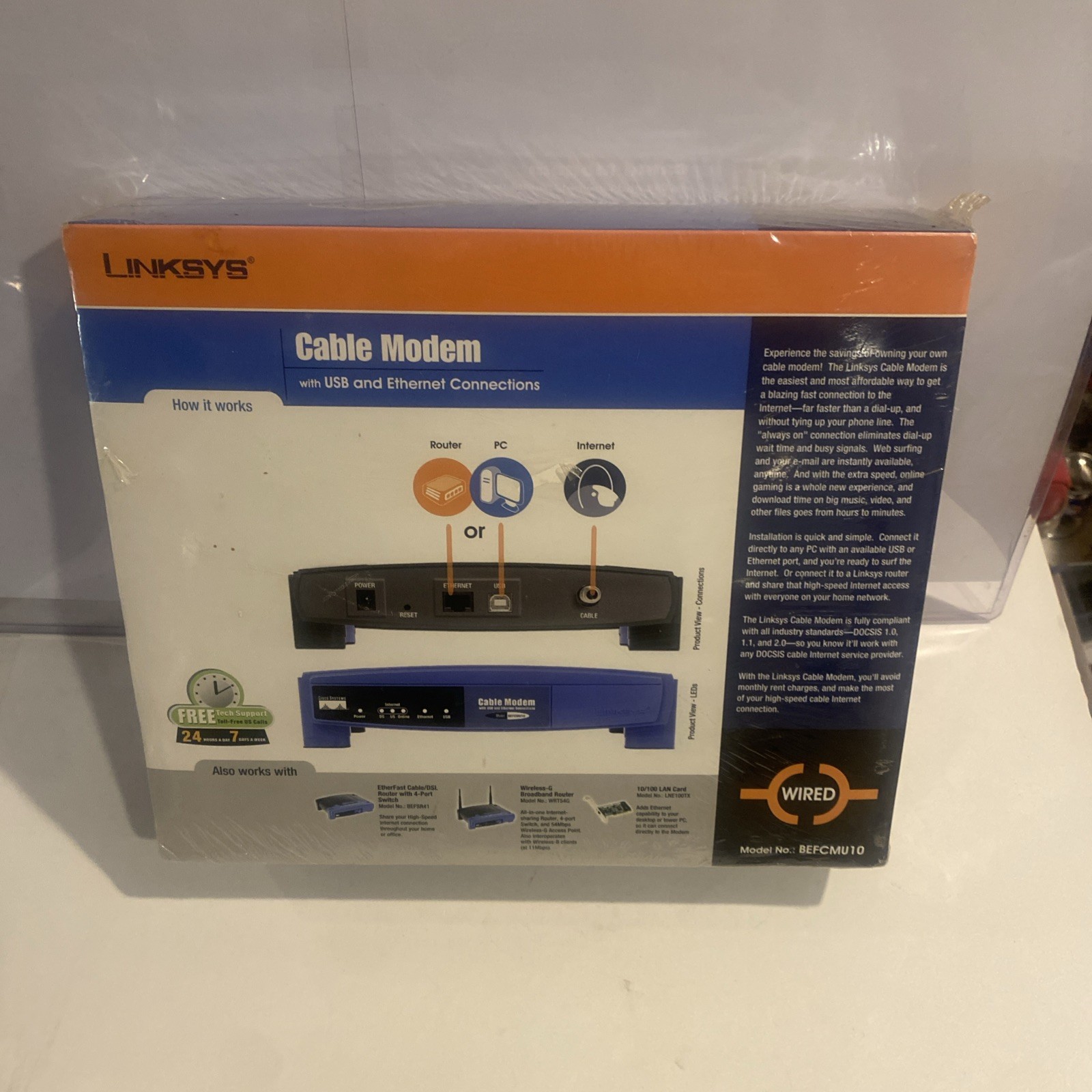 Linksys Cable Modem BEFCMU10 42.88 Mbps New Sealed Box