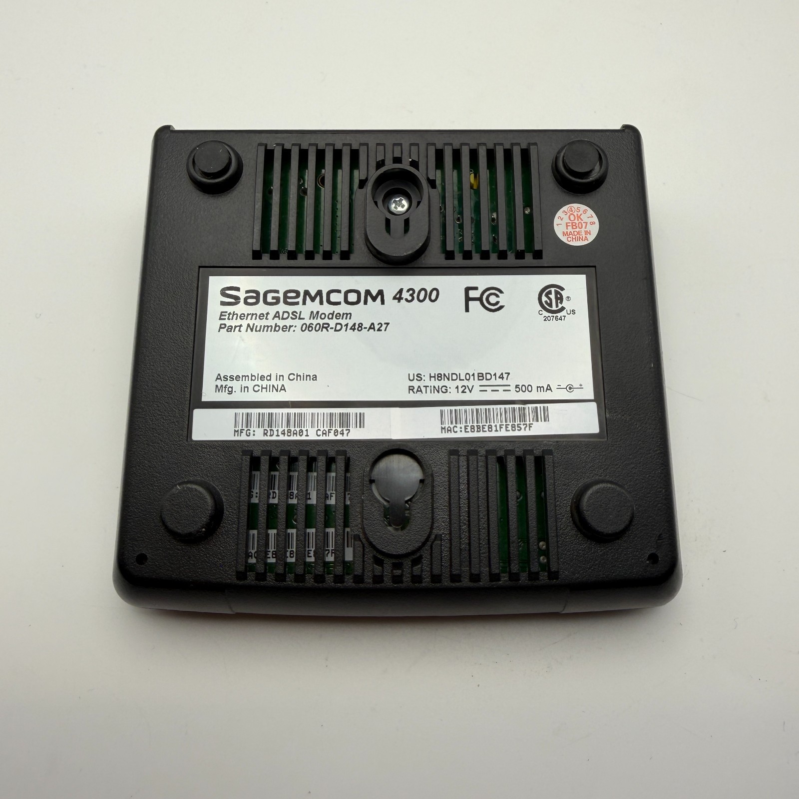 Windstream Sagemcom 4300 Ethernet ADSL Modem 060R-D148-A27 – Free Shipping