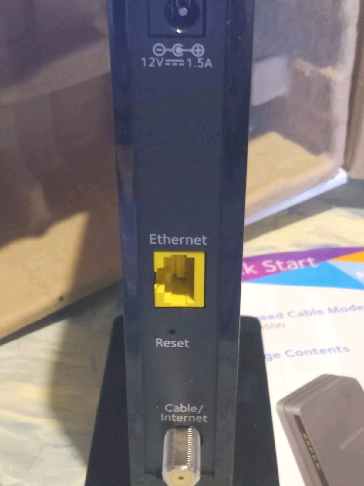 Netgear CM500 high speed cable modem Pre-owned Missing Ethernet Cable