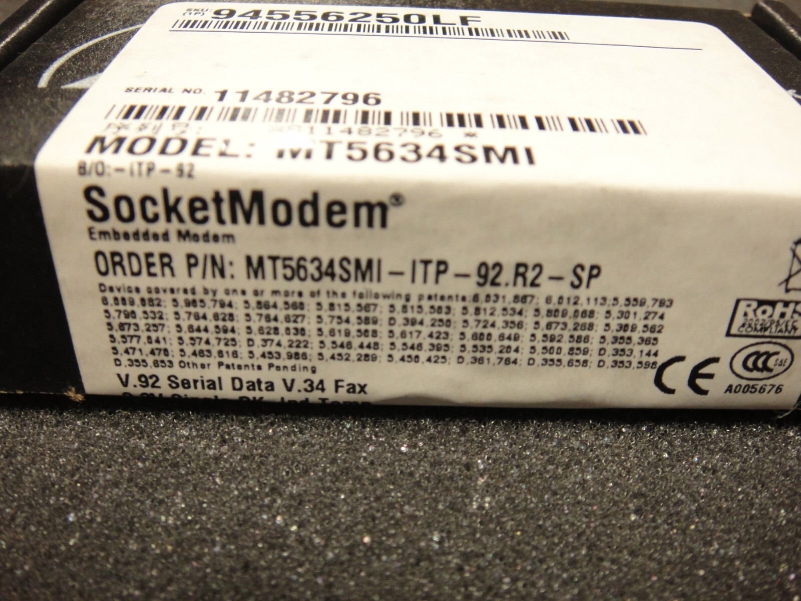 LOT of 2 Multi-Tech SocketModem MT5634SMI-ITP-92.R2-SP / MT5634SMI NEW