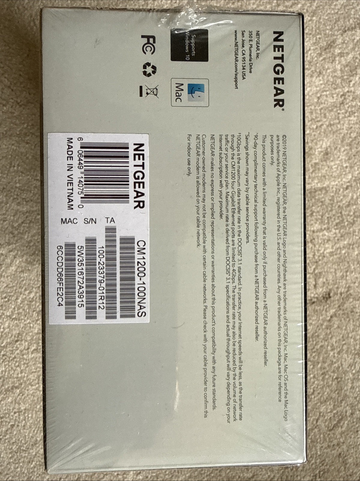 Netgear CM3000 Nighthawk DOCSIS 3.1 High-Speed Cable Modem – CM3000-100NAS