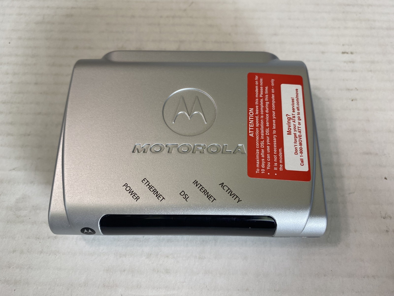 Motorola High Speed DSL Modem MSTATEA 2210-02-1022 AT&T w/ Accessories