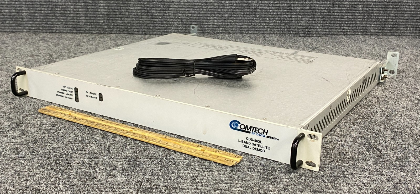 Comtech EF Data CDD-562L L-Band Satellite Dual Demodulator w/ Rack Ears & Cord