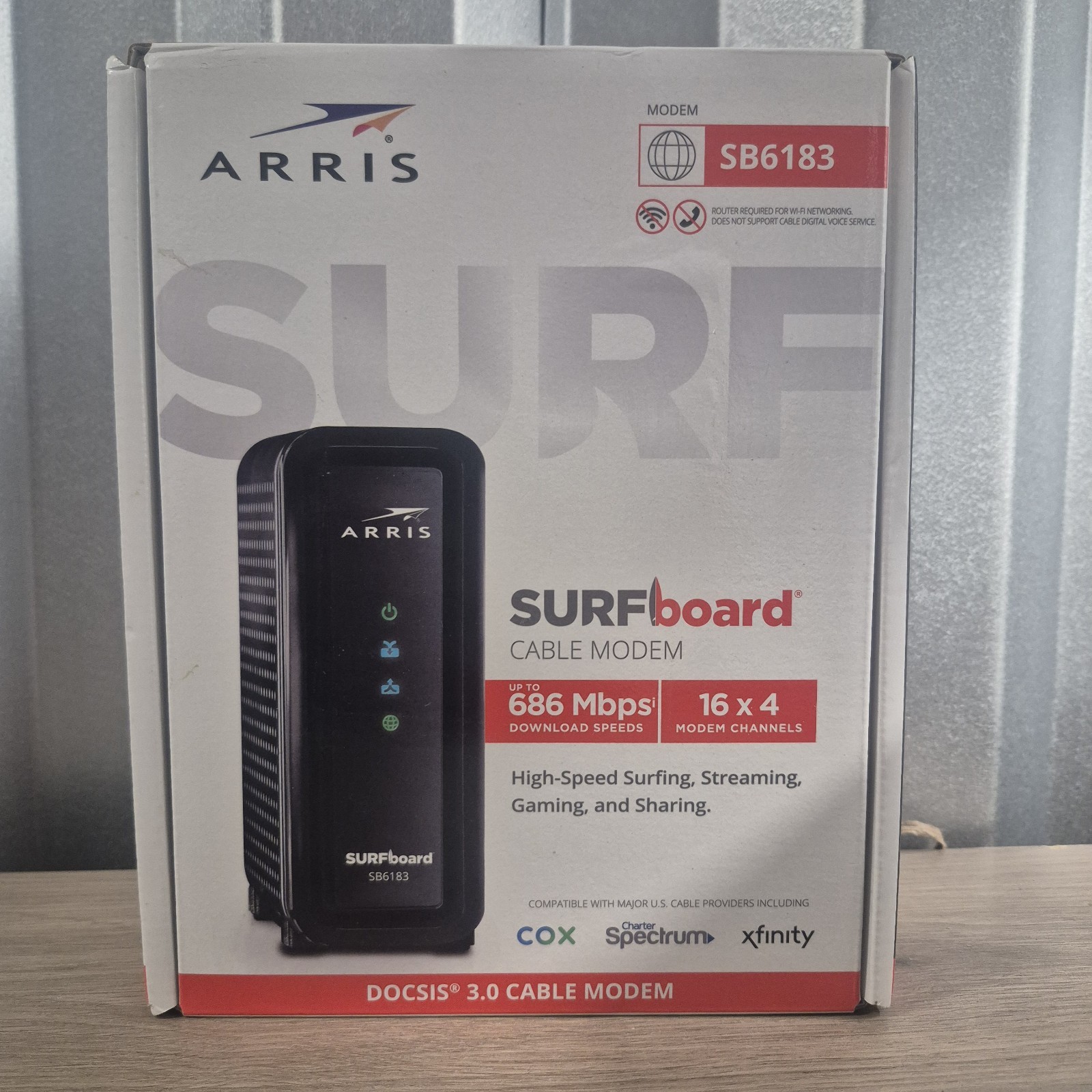 Arris Surfboard SB6183 Cable Modem 686 mbps Internet Xfinity 16×4 Docsis 3.0