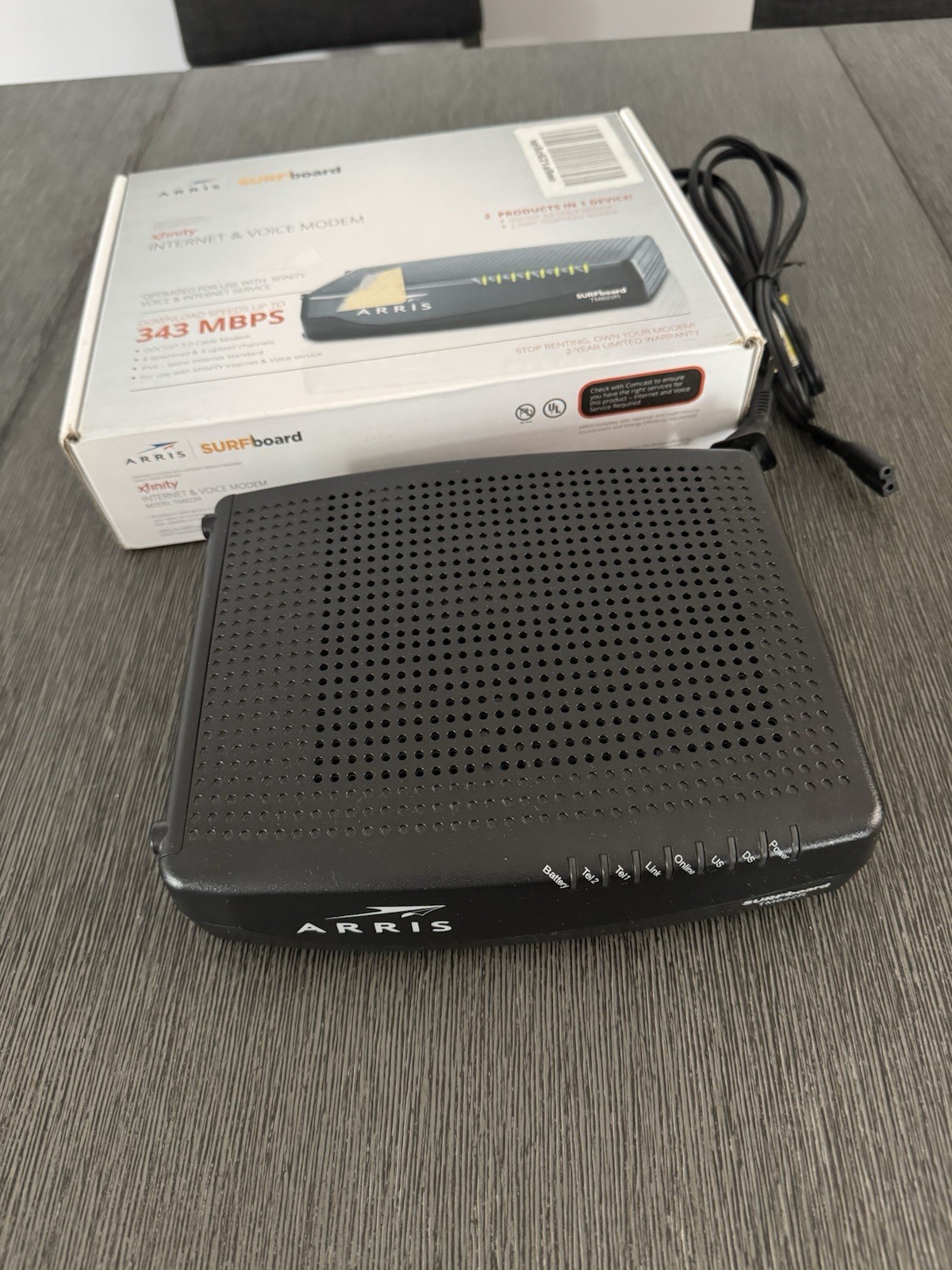 ARRIS TM822R Internet &amp Voice DOCSIS 3.0 Modem Good Condition