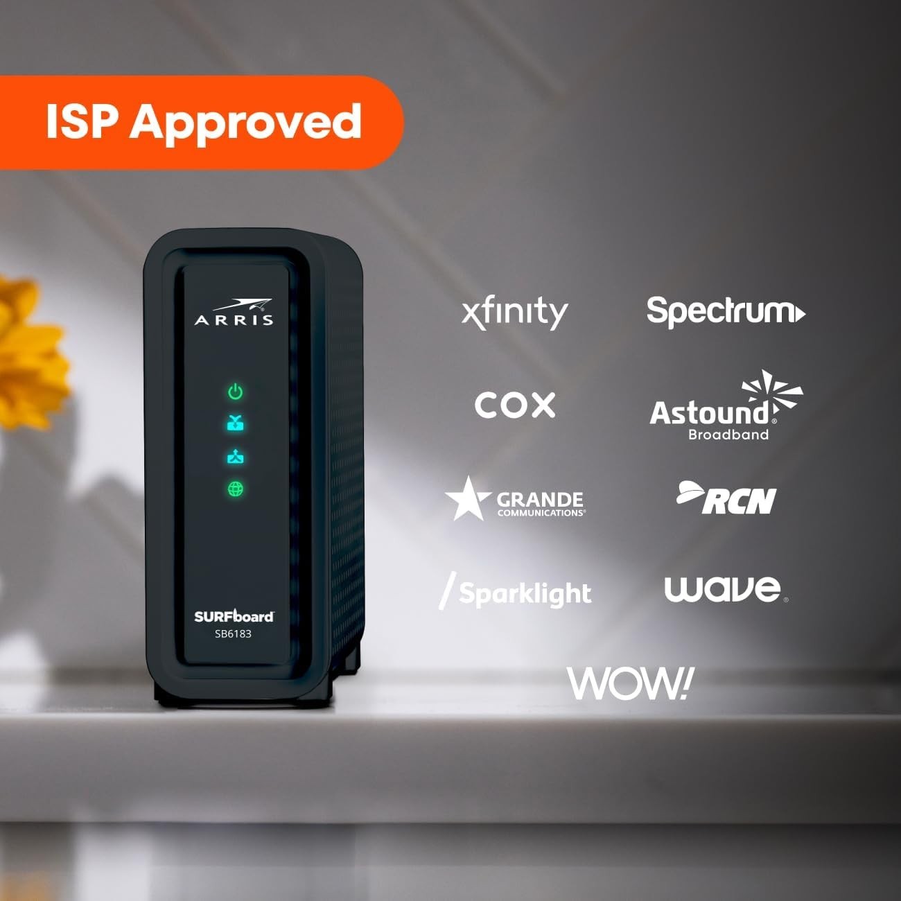 SB6183 -Cable Modem – Fast DOCSIS 3.0 16×4 Gigabit, [Check with your provider…