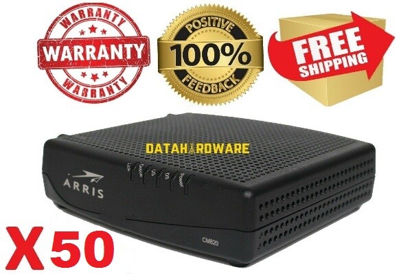 Lot x50 Arris CM820A Cable Modem * 300 mbps * 8×4 *