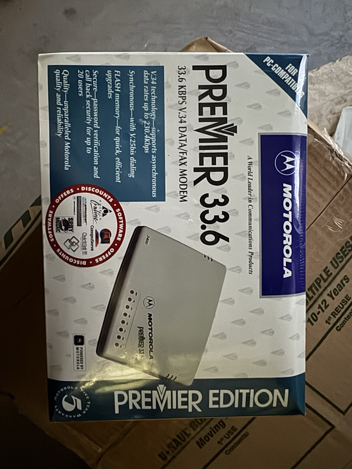 Motorola Premier 33.6 Modem New In Sealed Box