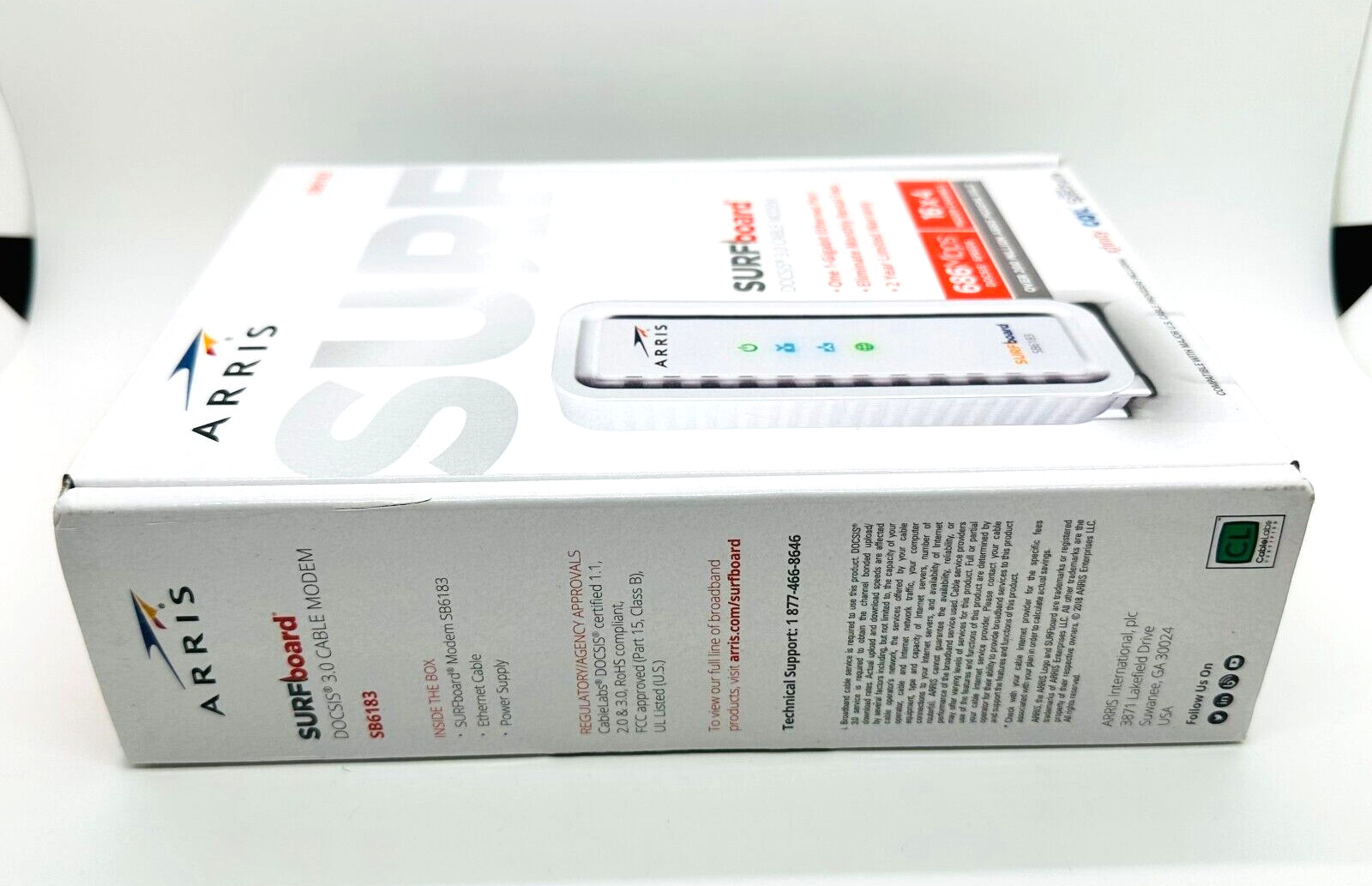 ARRIS SB6183 686 Mbps Cable Modem, White ~ New Open Box