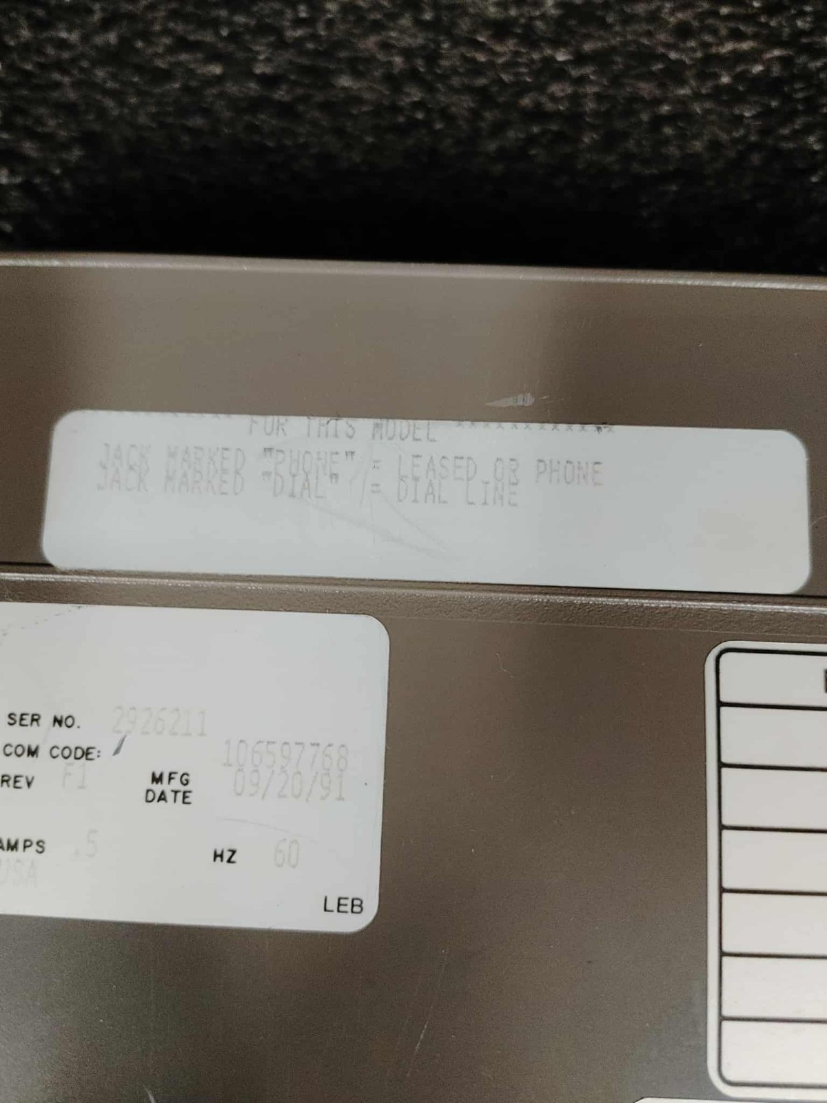 Paradyne Comsphere 3810 Plus External Modem AT&T