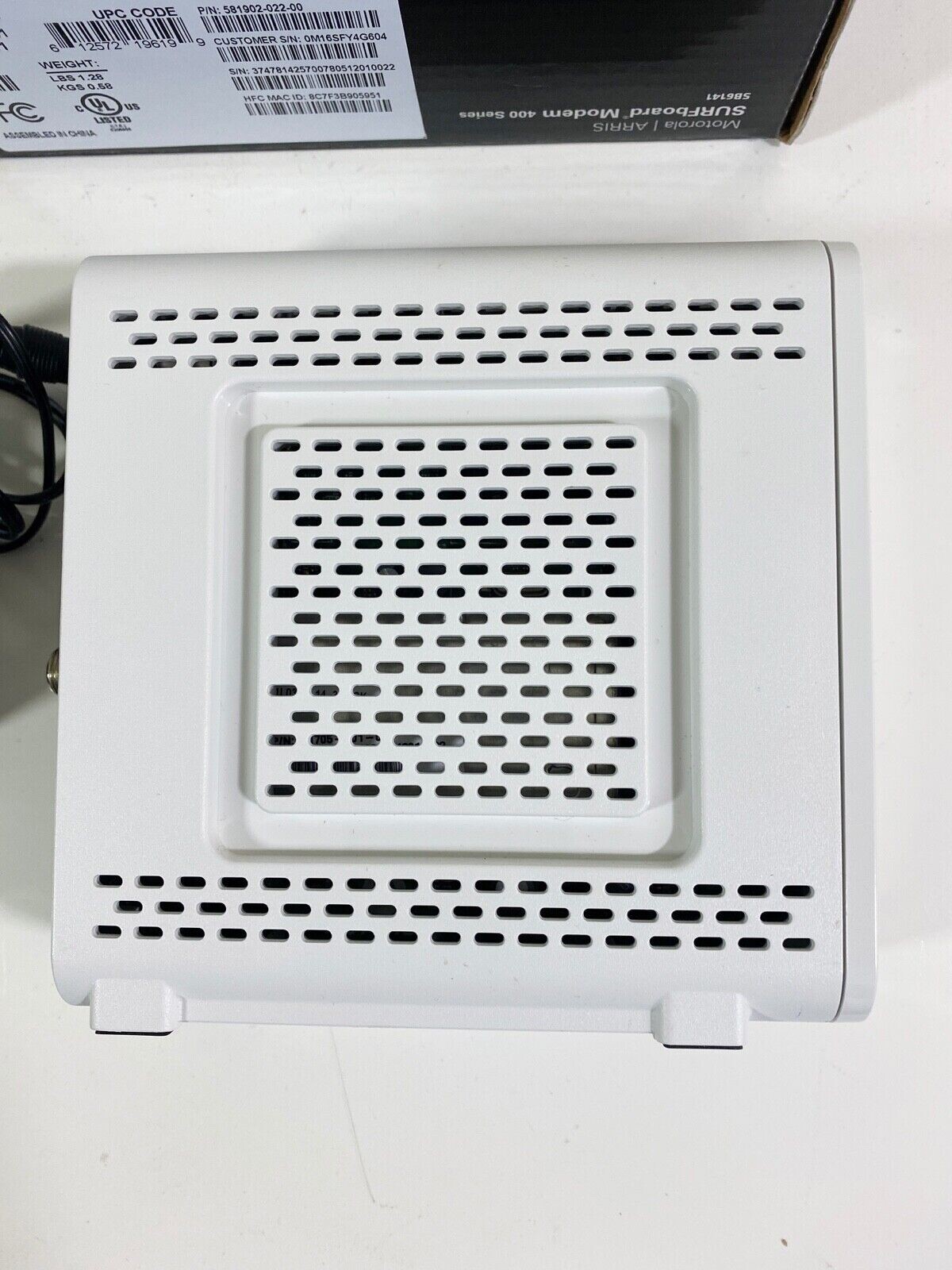 Motorola ARRIS SURFboard SB6141 DOCSIS 3.0 Cable Modem White (SEE PHOTOS)