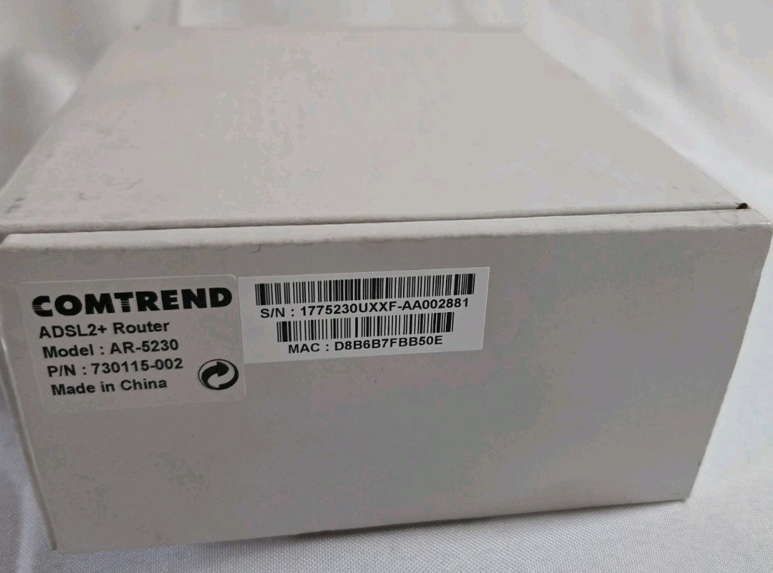 Motorola Modem 12VDC E141744 Router With Power Cord