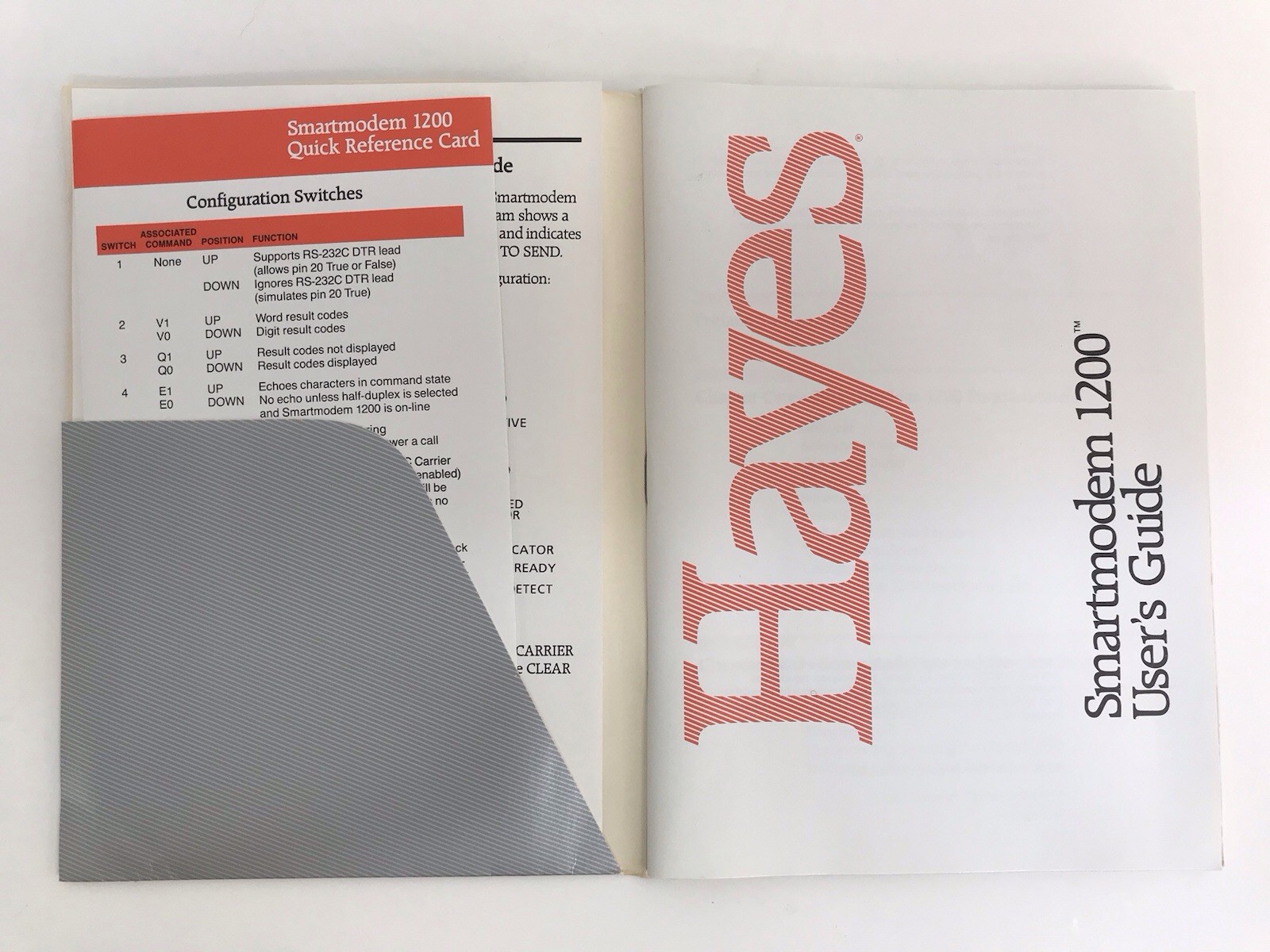 Hayes Microcomputer Smartmodem 1200 PC Modem w/ AC Adapter Power Works