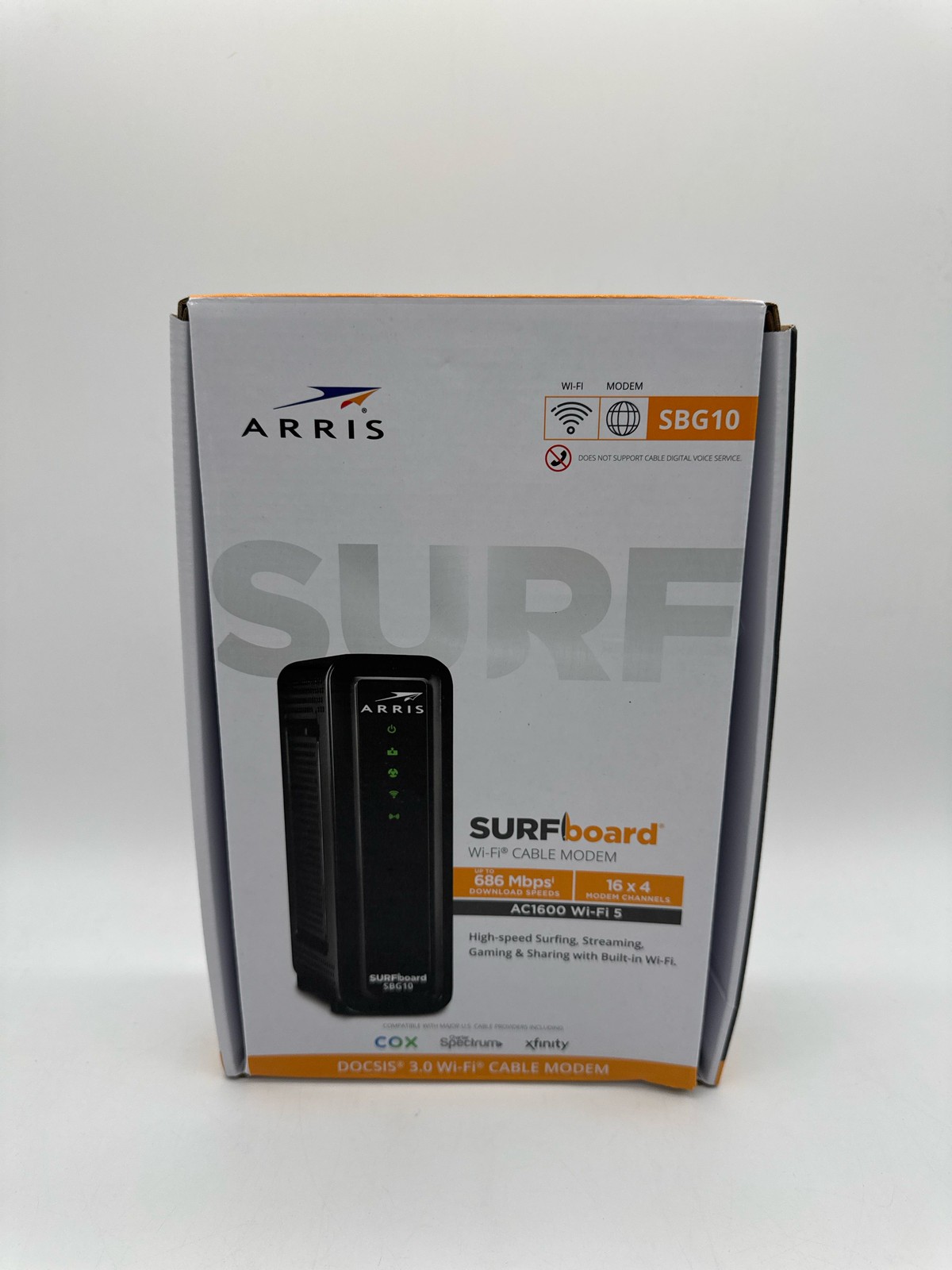 ARRIS SURFboard SBG10 DOCSIS 3.0 Cable Modem Router AC1600 Gigabit Black (10)