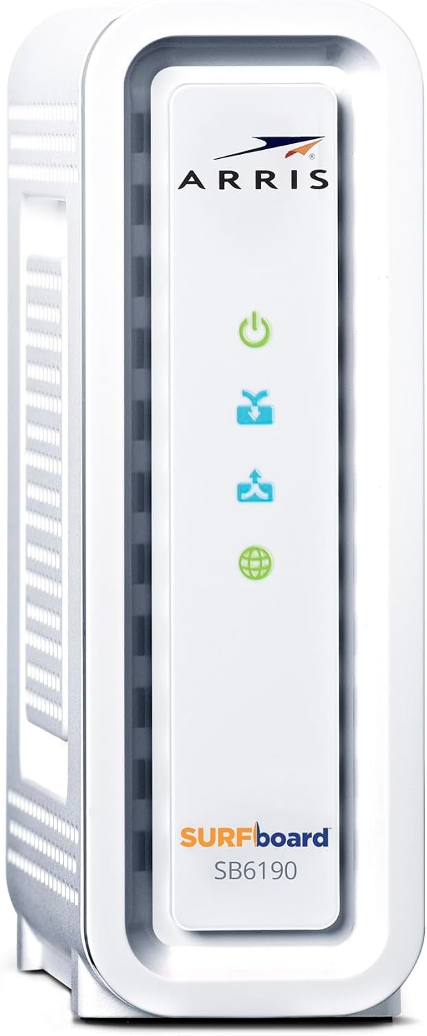 ARRIS SB6190 Cable Modem DOCSIS 3.0 32×8 Gigabit 1 Gbps Port 800 Mbps Max Speed