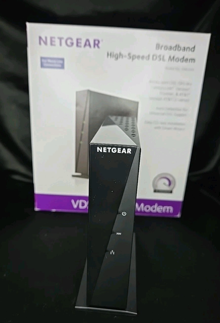 NETGEAR DM200-100NAS DSL VDSL High Speed Broadband Modem With Box And Accessorie