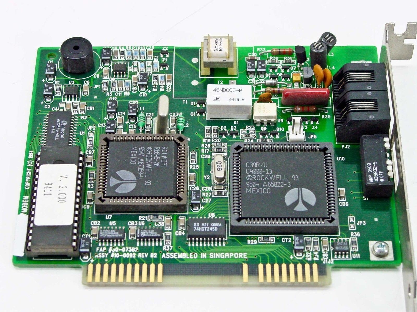 IBM 14.4K ISA Data Fax Modem Rockwell 55H7996 25H3329 30H1598 DIP Switch