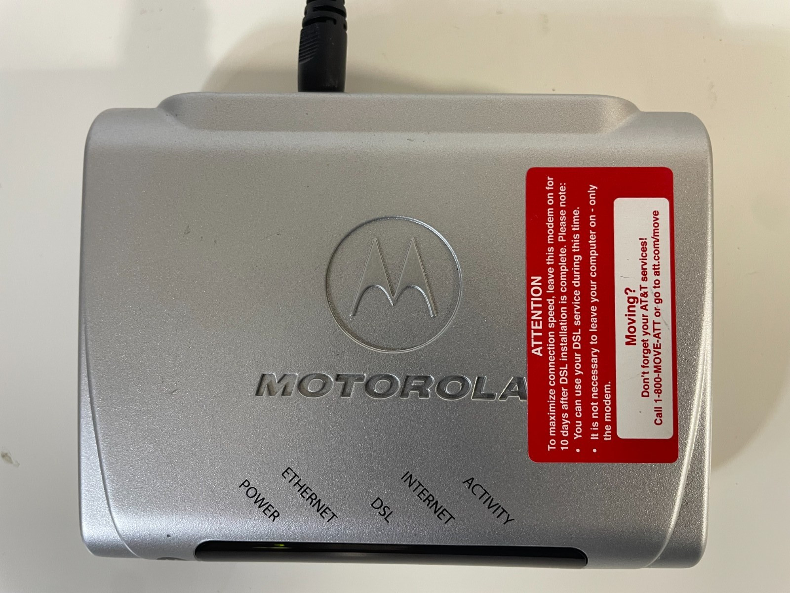 Motorola 2210-02-1022 MSTATEA DSL Ethernet Modem With Power Supply