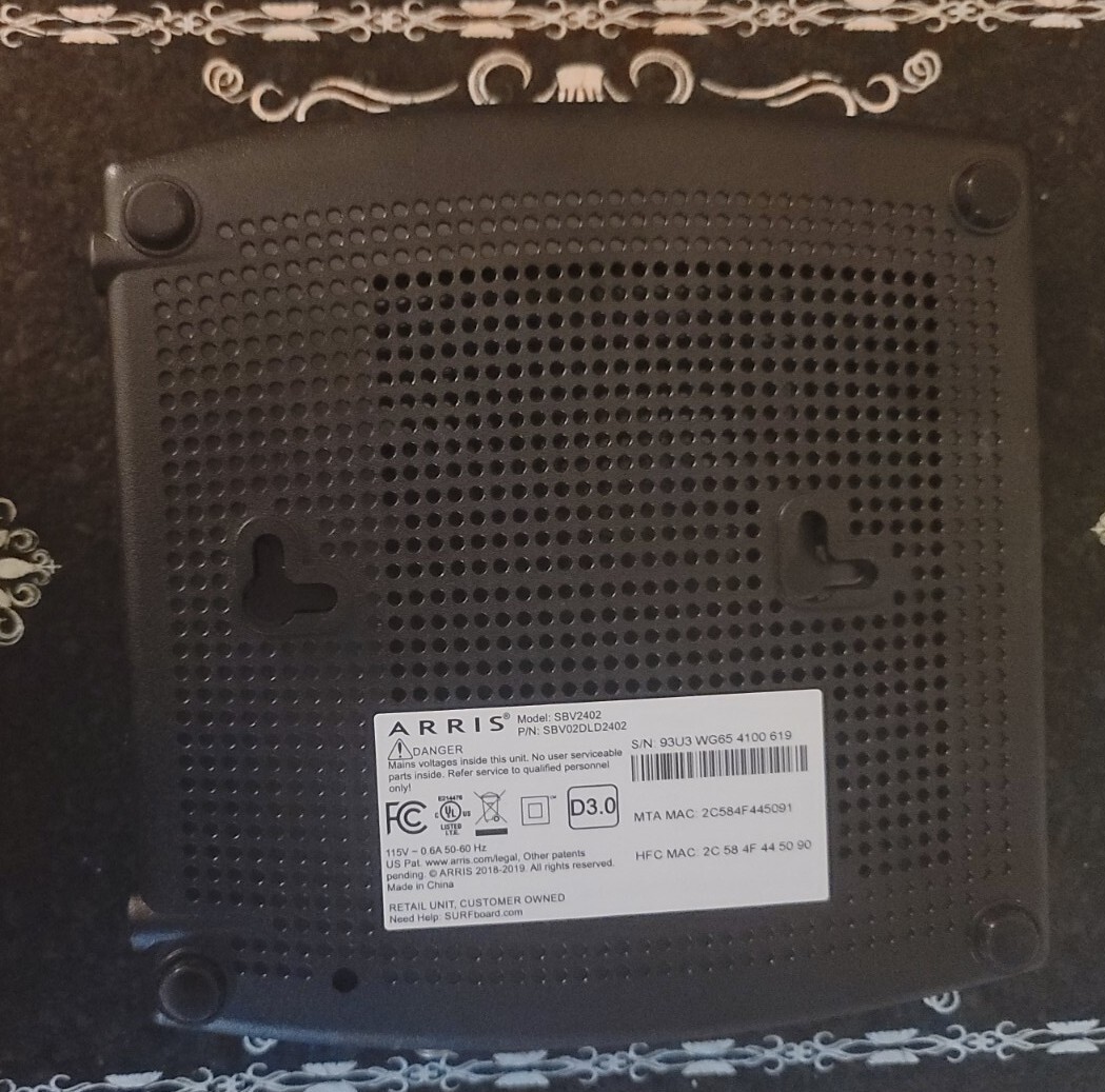 ARRIS SURFboard DOCSIS 3.0 Cable Modem for XFINITY Comcast (SBV2402)