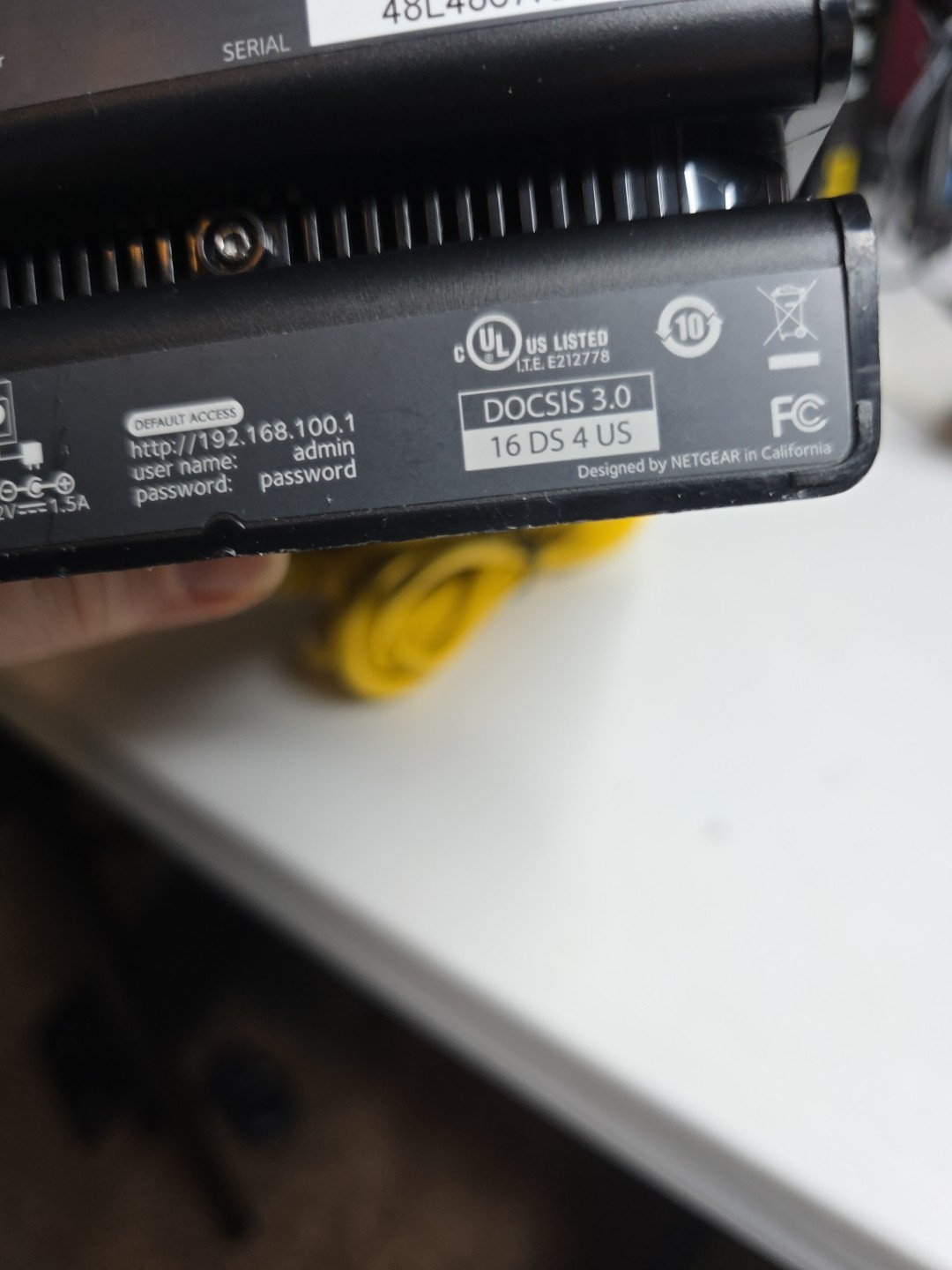 NETGEAR CM500 (CM500100NAS) 680 Mbps – Black – TESTED AND WORKING PWR & LAN INCL