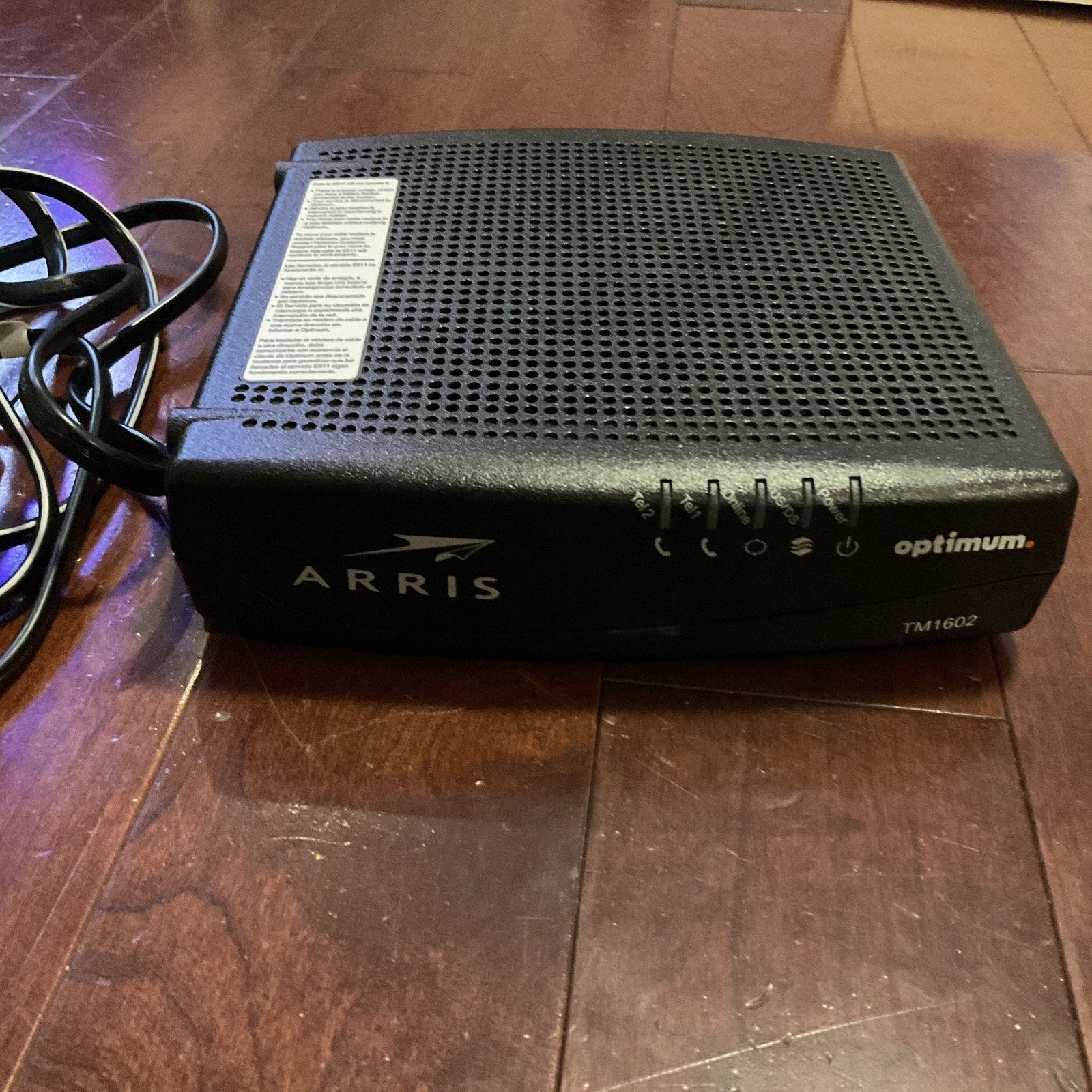 ARRIS Optimum Internet Cable Modem Model TM1602a