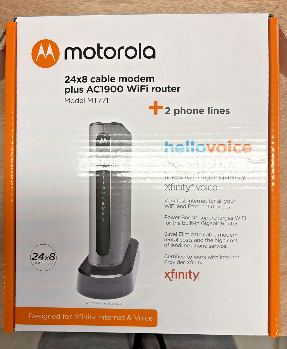 Motorola MT7711 Dual Band AC1900 Cable Modem and Wi-Fi Gigabit Router