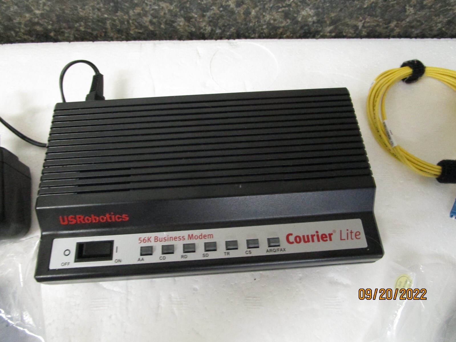 US Robotics 56K Business Modem Courier Lite 5686G with Power adapter & Cables