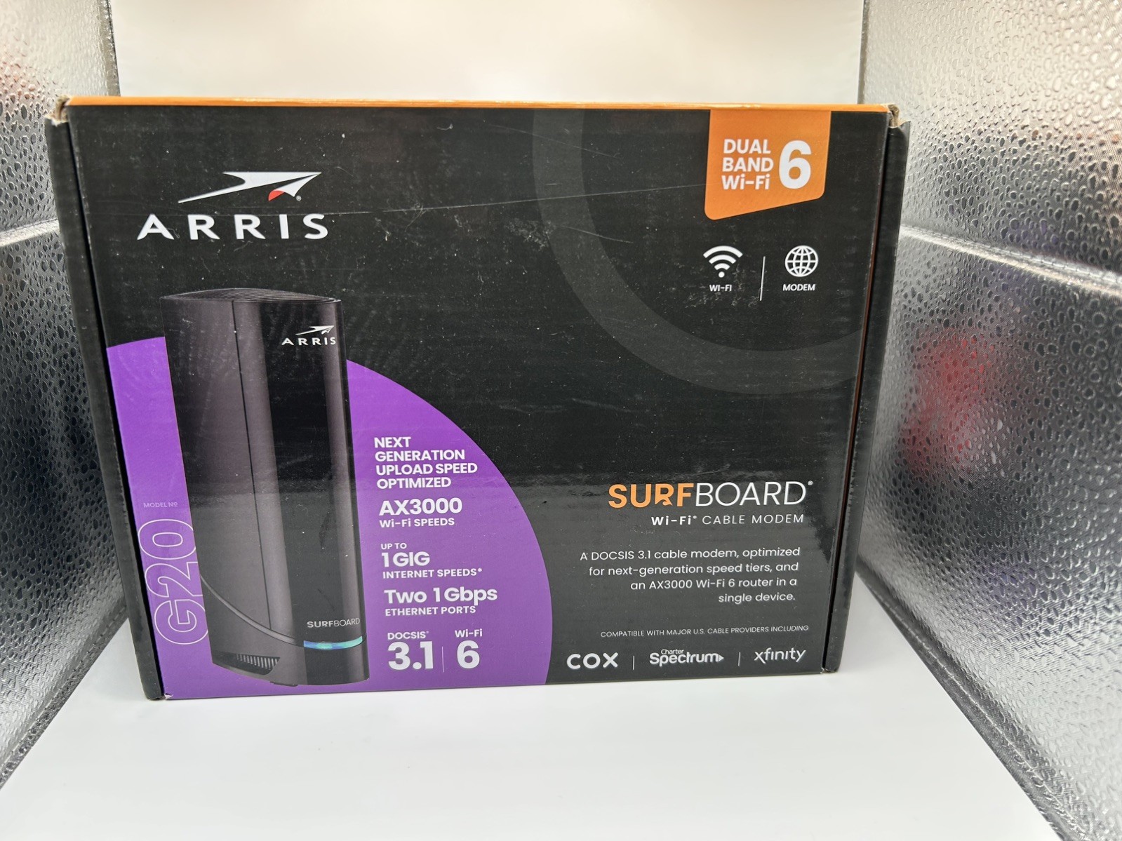ARRIS G20 DOCSIS 3.1 Cable Modem & AX3000 WiFi 6 Router *No Manual*