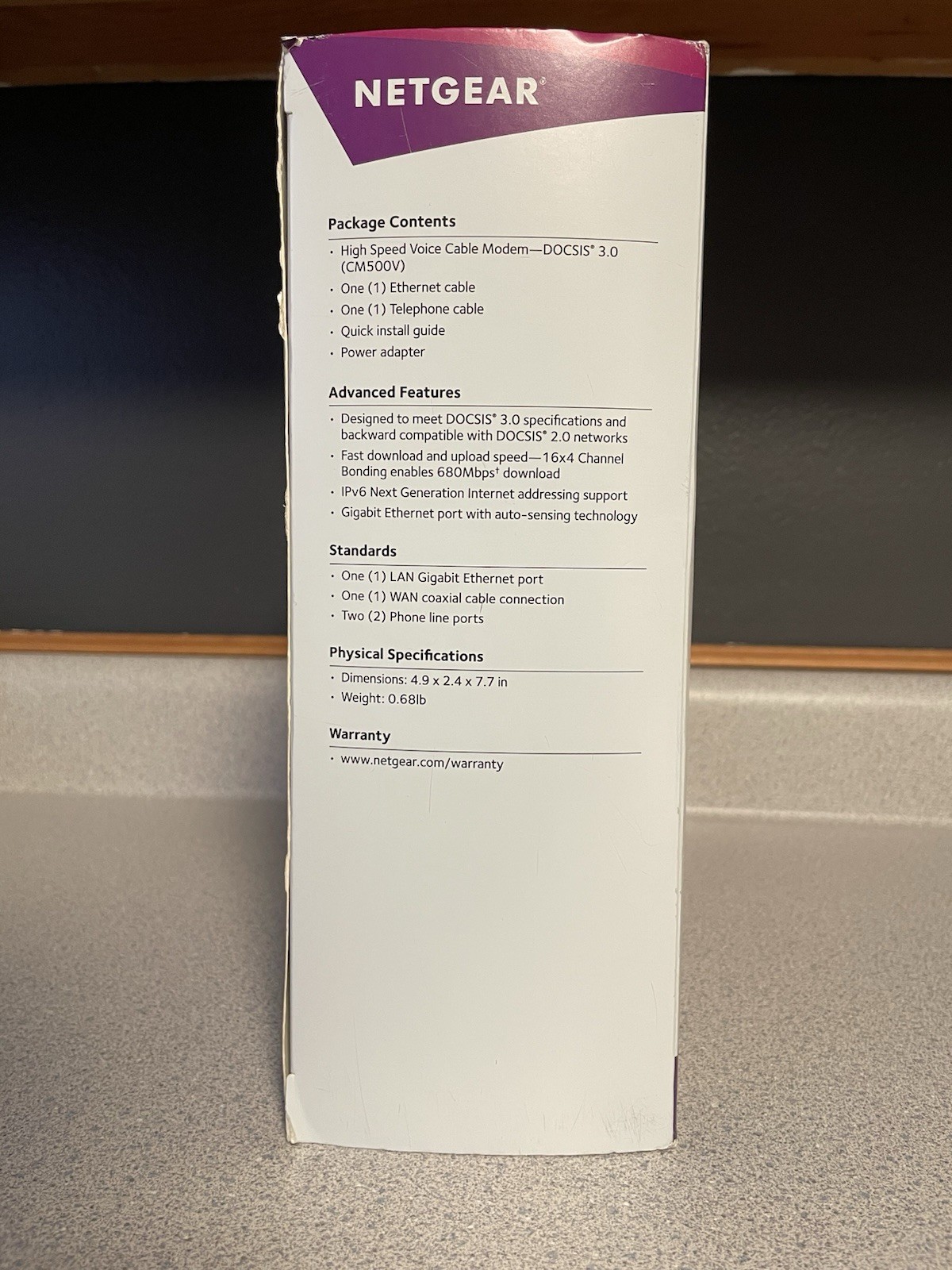 New NETGEAR CM500V Cable Modem for Internet & Voice Xfinity 680mbps