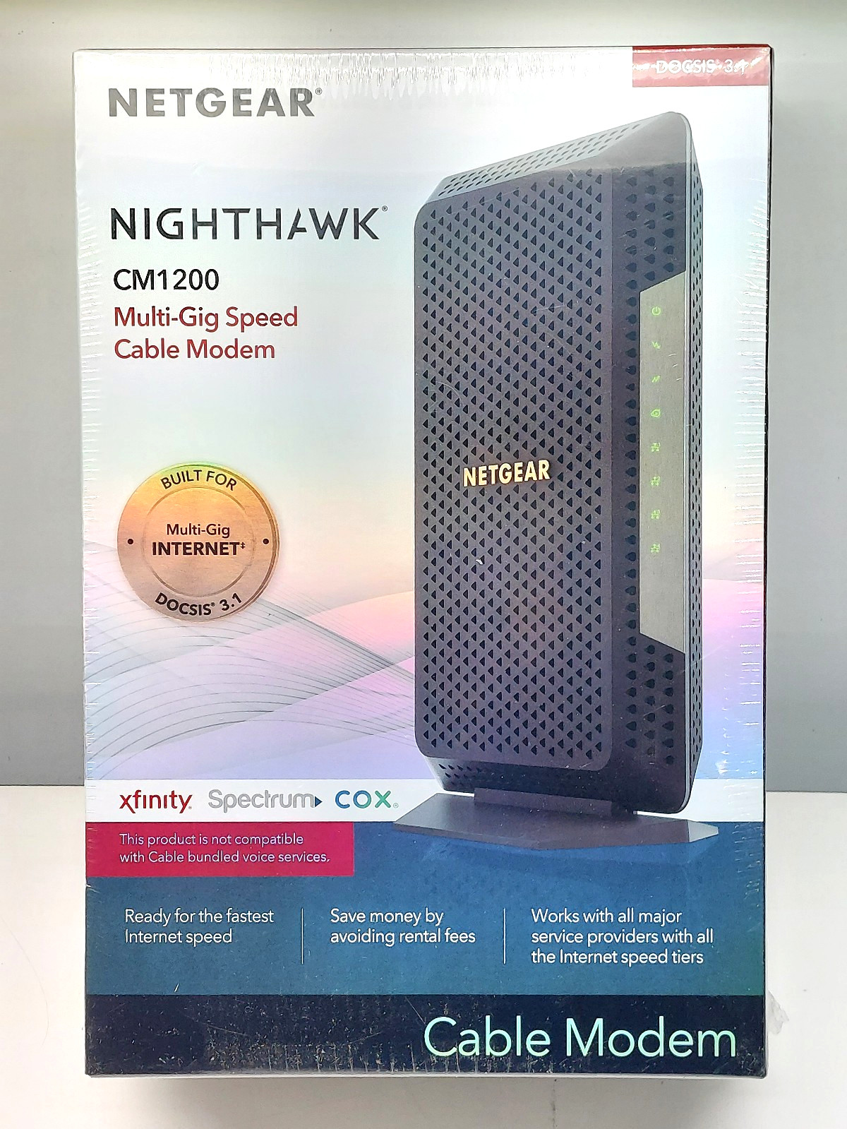 Netgear Nighthawk CM1200 Multi-Gig Speed Cable Modem DOCSIS 3.1