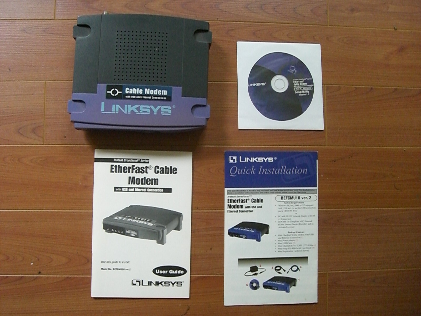 Linksys EtherFast Cable Modem – Model BEFCMU10 V. 3