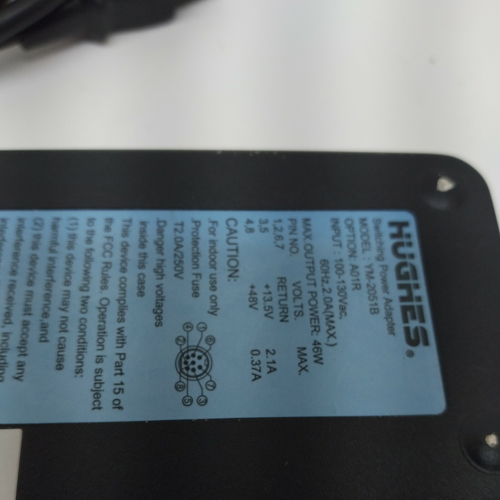 Hughes YM-2051B Satellite Power Adapter for HN1000/HN1100/HN9000 Complete