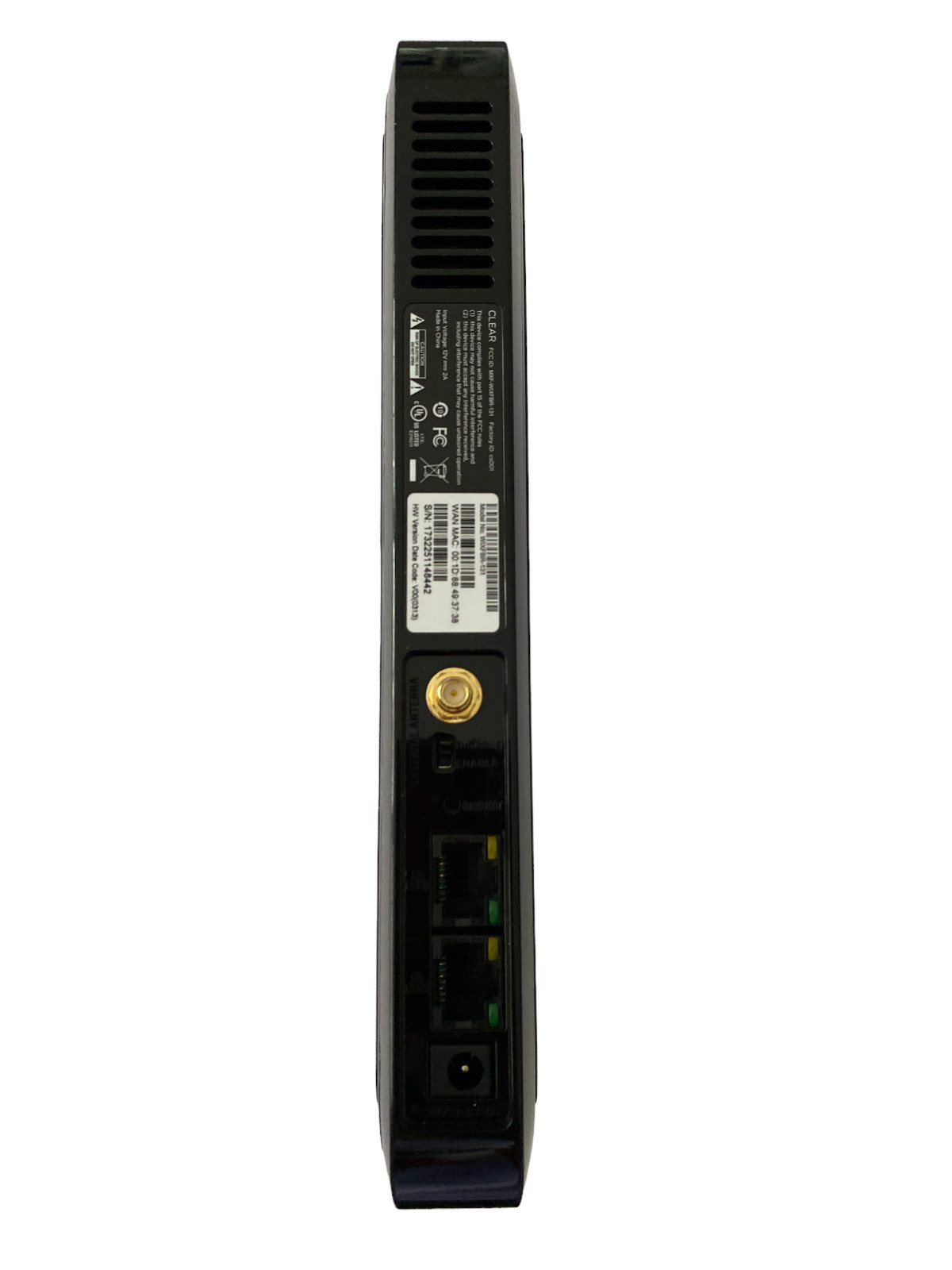 Clear WIXFBR-131 Black Wireless Modem Wi-Fi Router with External Antenna Port