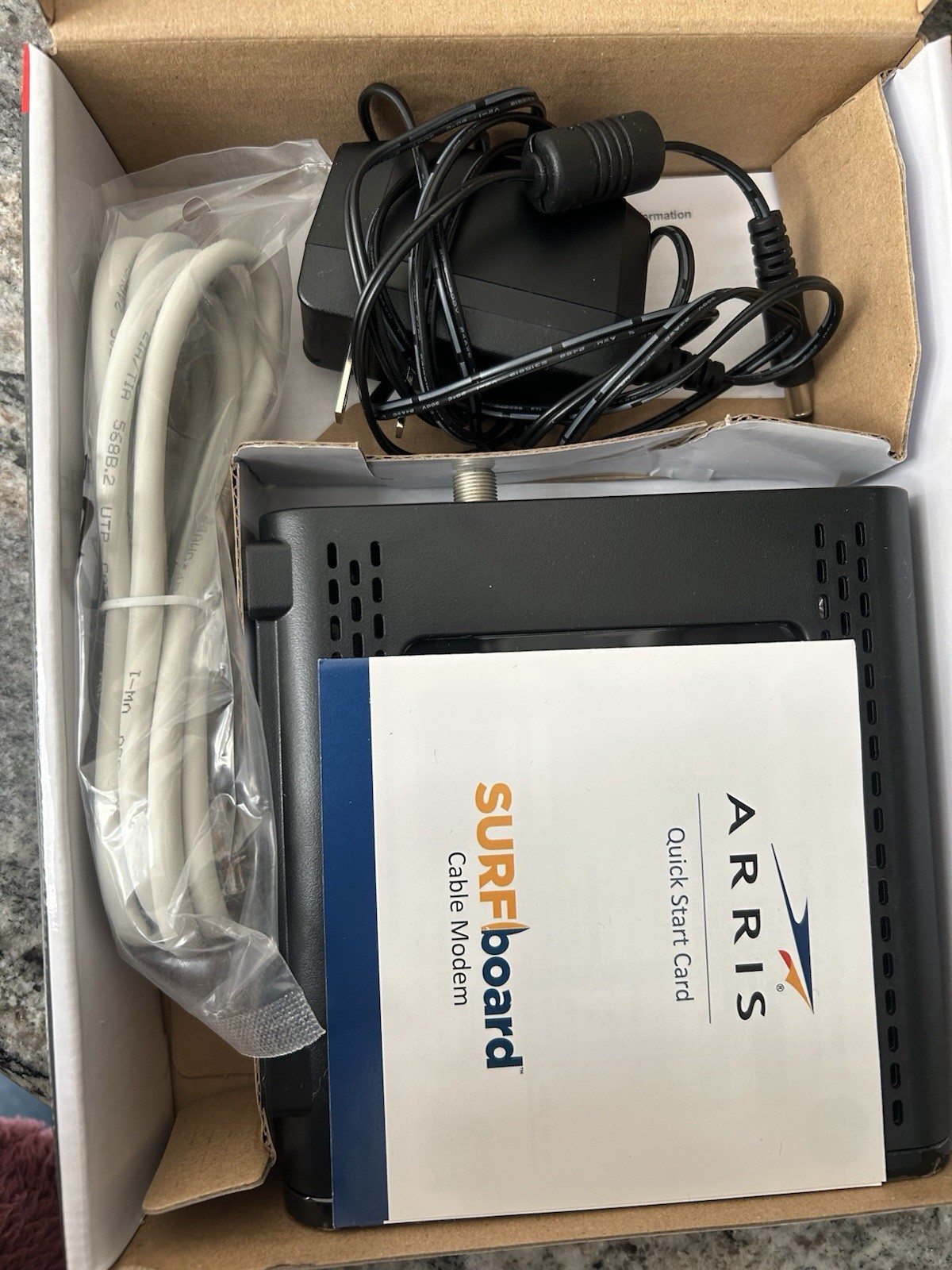 ARRIS SURFboard SB6190 DOCSIS 3.0 Cable Modem 1Gbps HD Streaming Gaming Spectrum