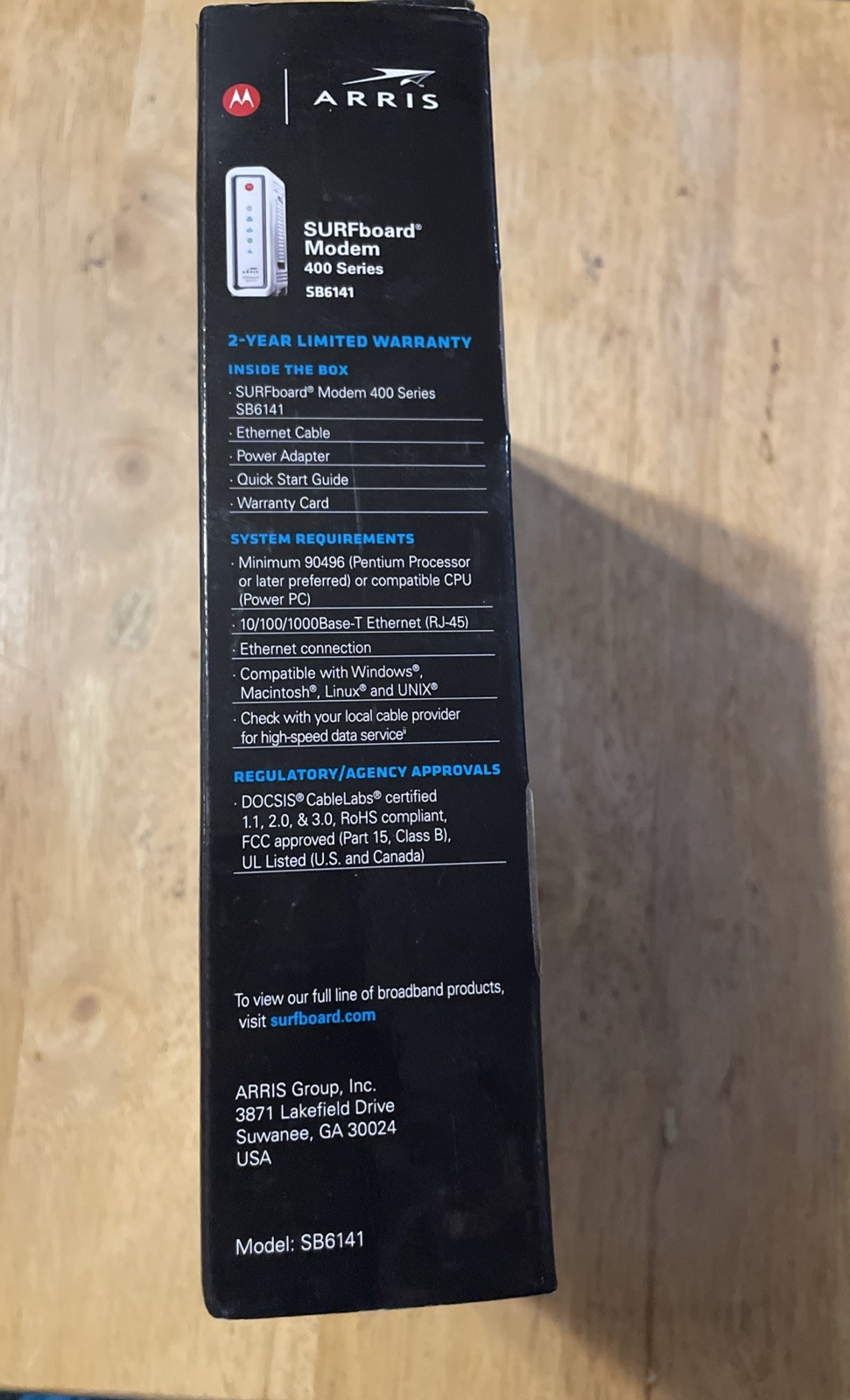 New ARRIS SURFboard SB6141 Docsis 3.0 Cable Modem 400 Series