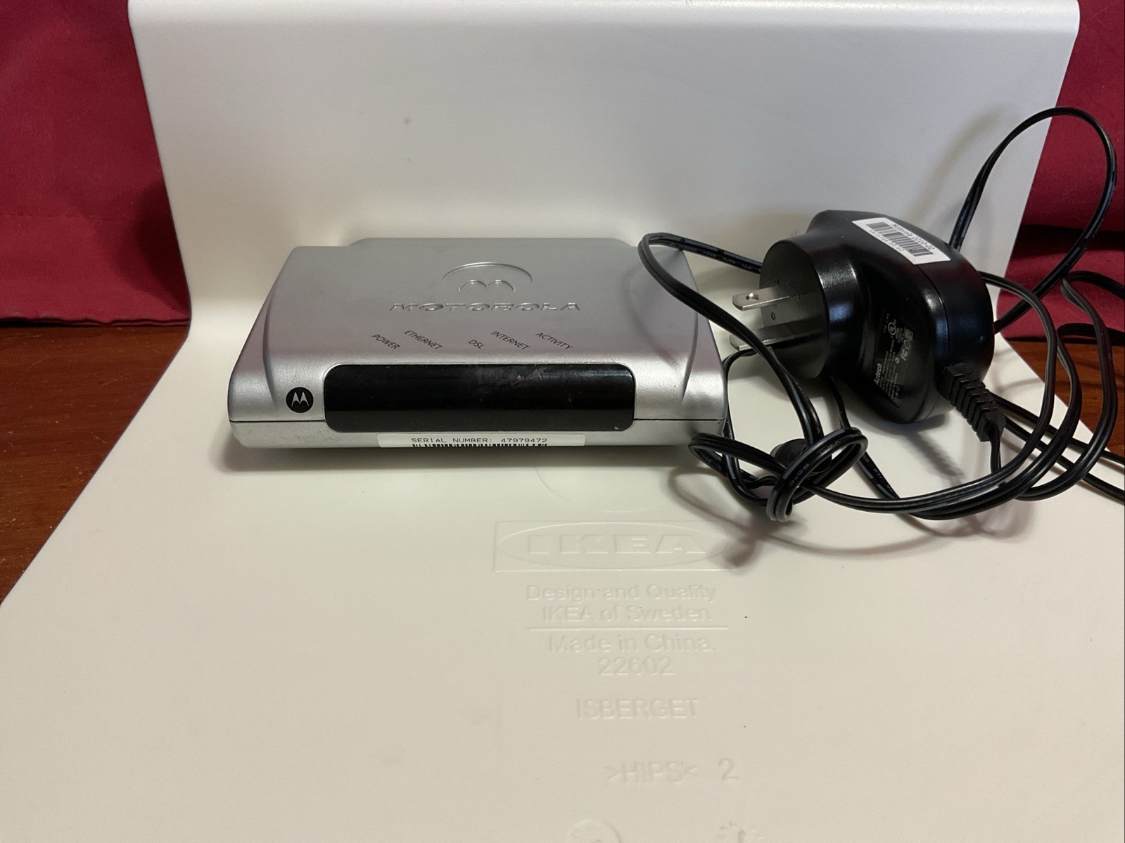 MOTOROLA HIGH SPEED INTERNET DSL MODEM WITH POWER CORD 2210-02-1006