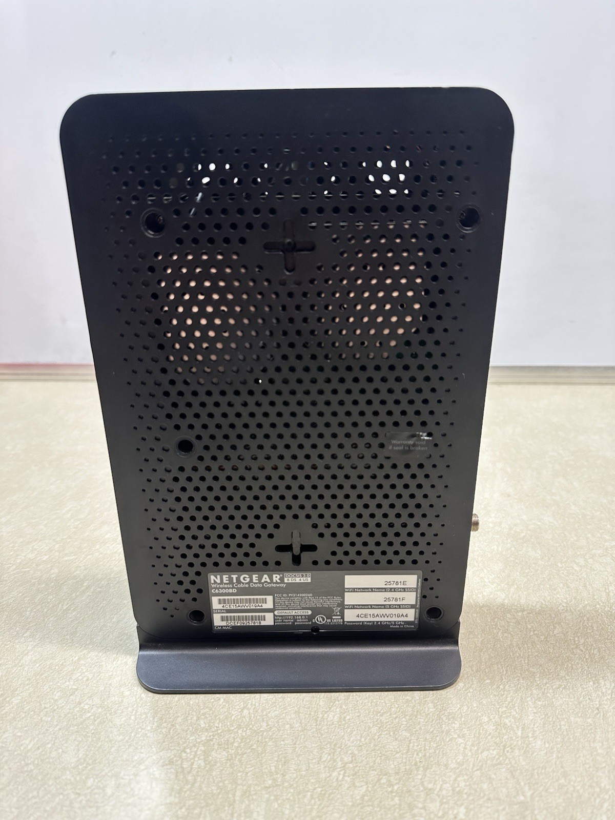 NETGEAR C6300BD AC1900 DOCSIS 3.0 Cable Modem WiFi Router – TESTED WORKING