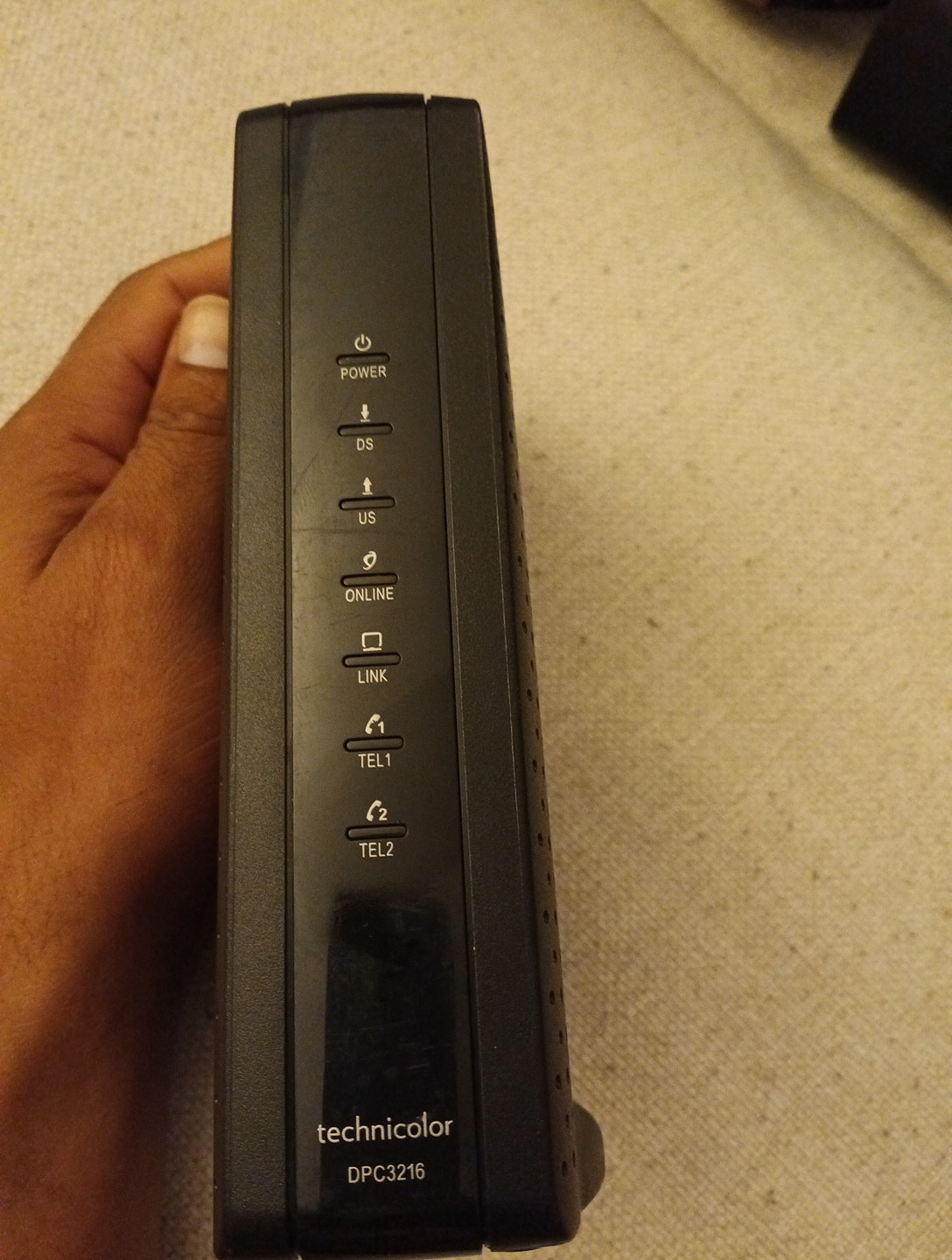 Technicolor DPC3216 Spectrum Cable Modem Wireless Router. Terminal No Power Cord