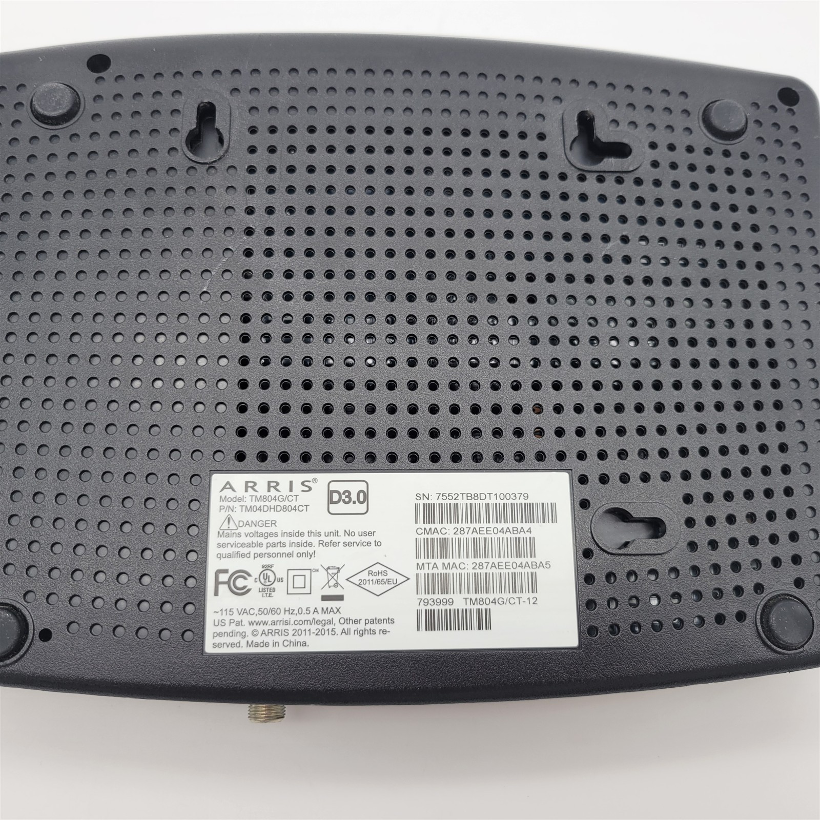 Arris Touchstone TM804G Telephone Modem Docsis 3.0 (4 x VoIP Ports)