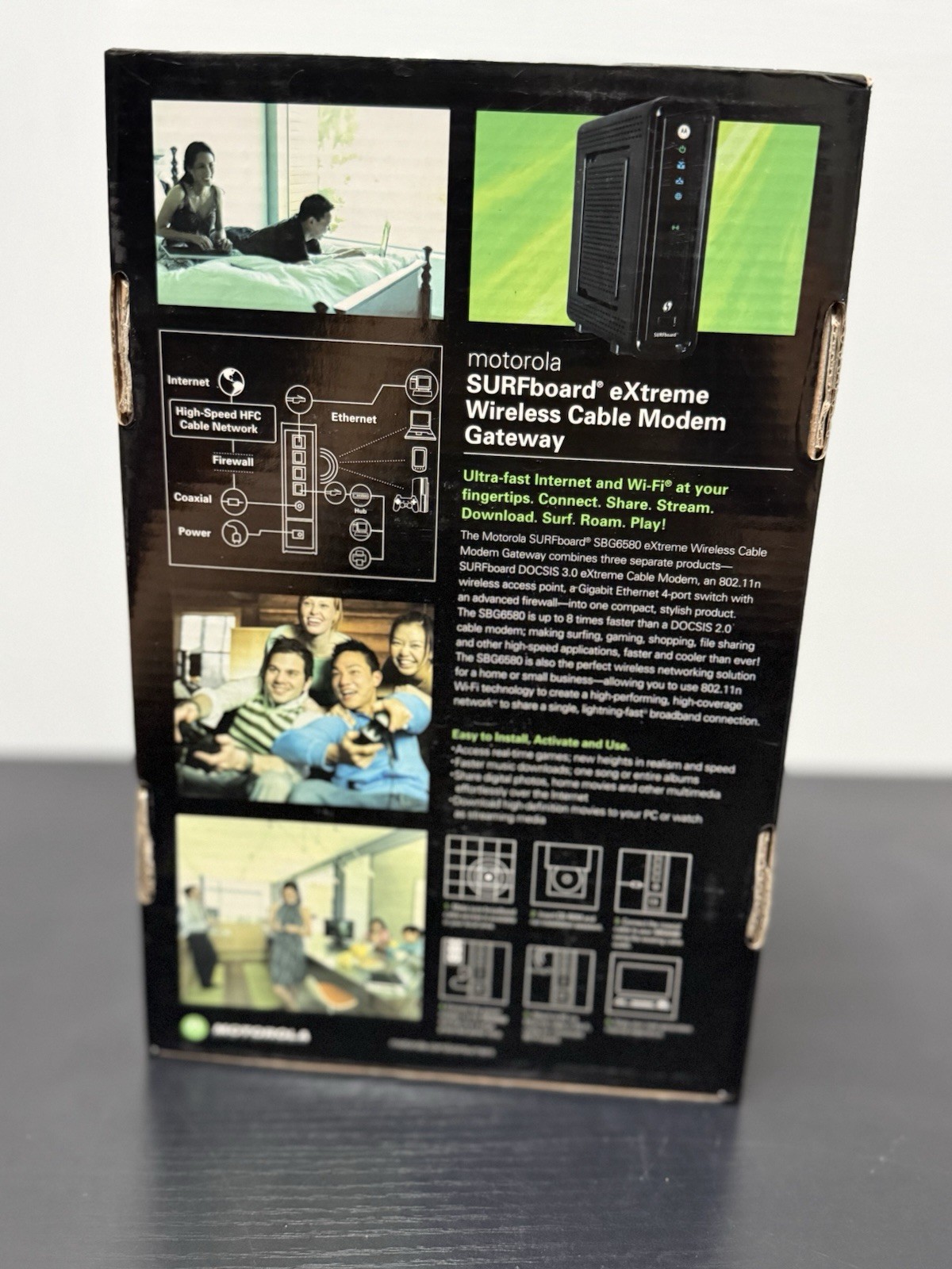 Motorola SBG6580 SURFboard Wireless Cable Modem Router DOCSIS 3.0 w/ Box