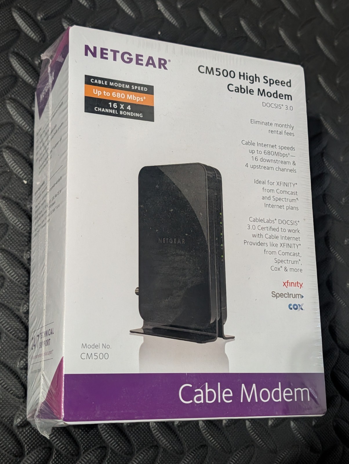 Netgear High Speed Cable Modem Model CM500 – unlocked NEW, still shrink wrapped