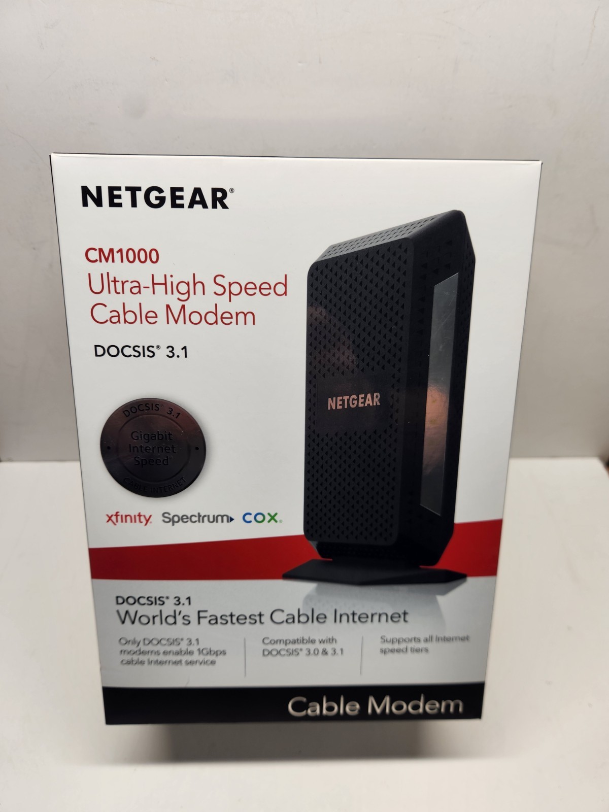 NETGEAR CM1000 DOCSIS 3.1 Gigabit Cable Modem CM1000-100NAS Xfinity