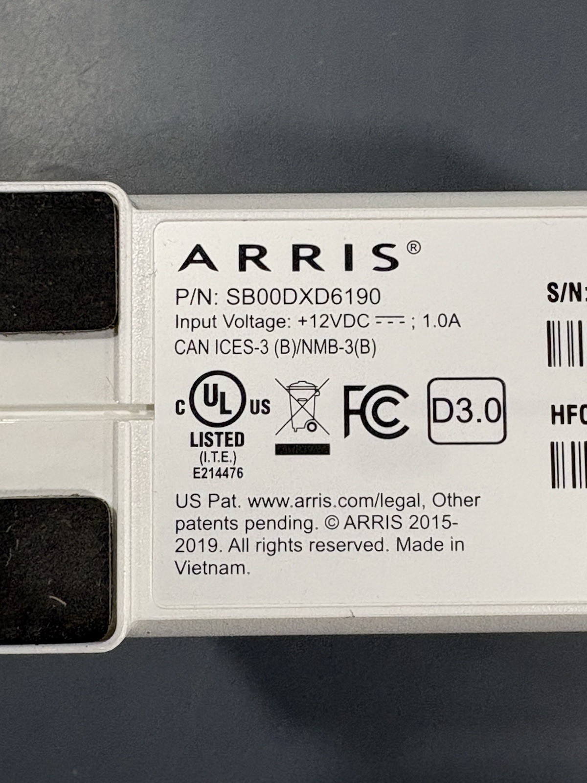 ARRIS Surfboard SB6190 DOCSIS 3.0 Cable Modem, White