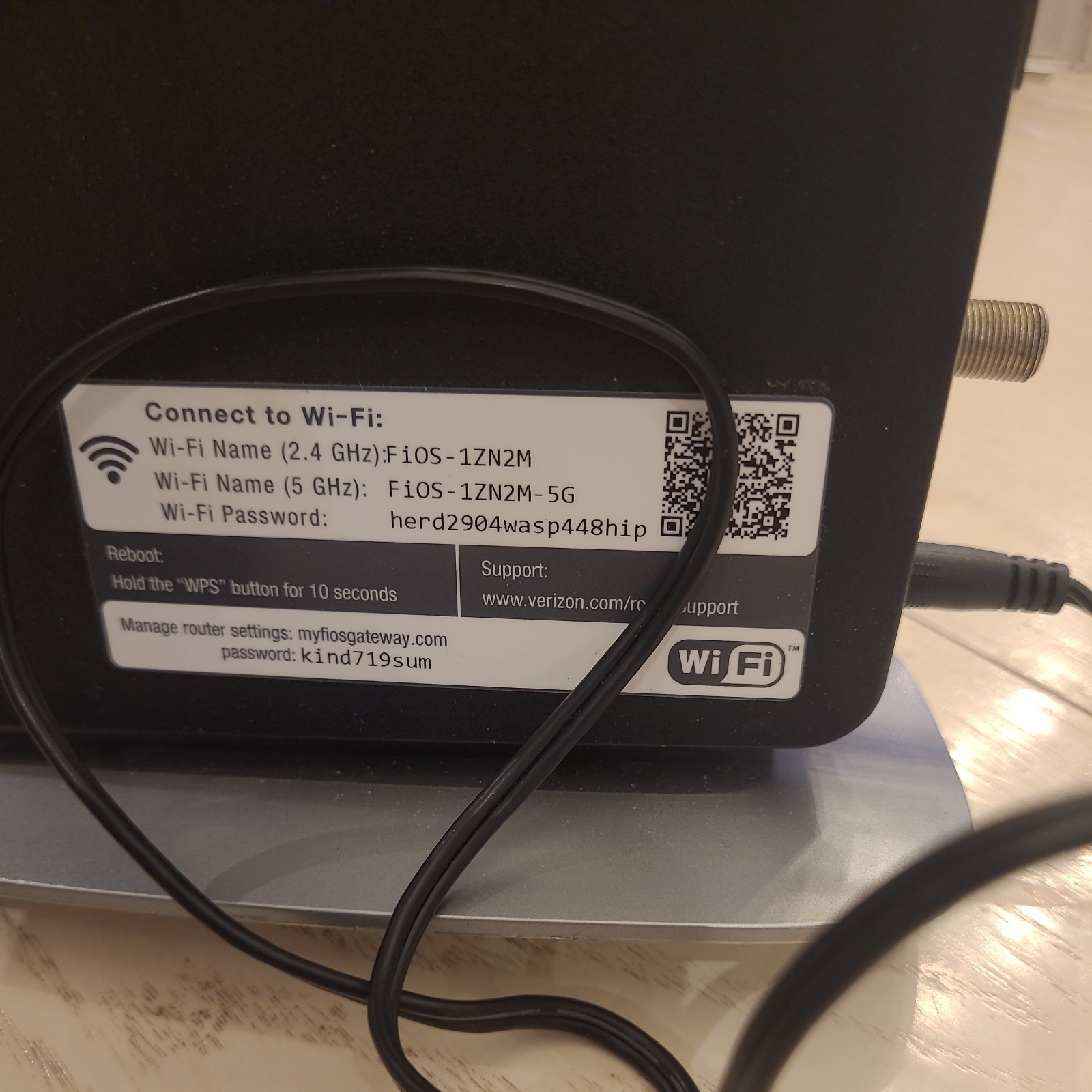 Verizon G1100 Fios Quantum Gateway Wireless Wifi Router Modem