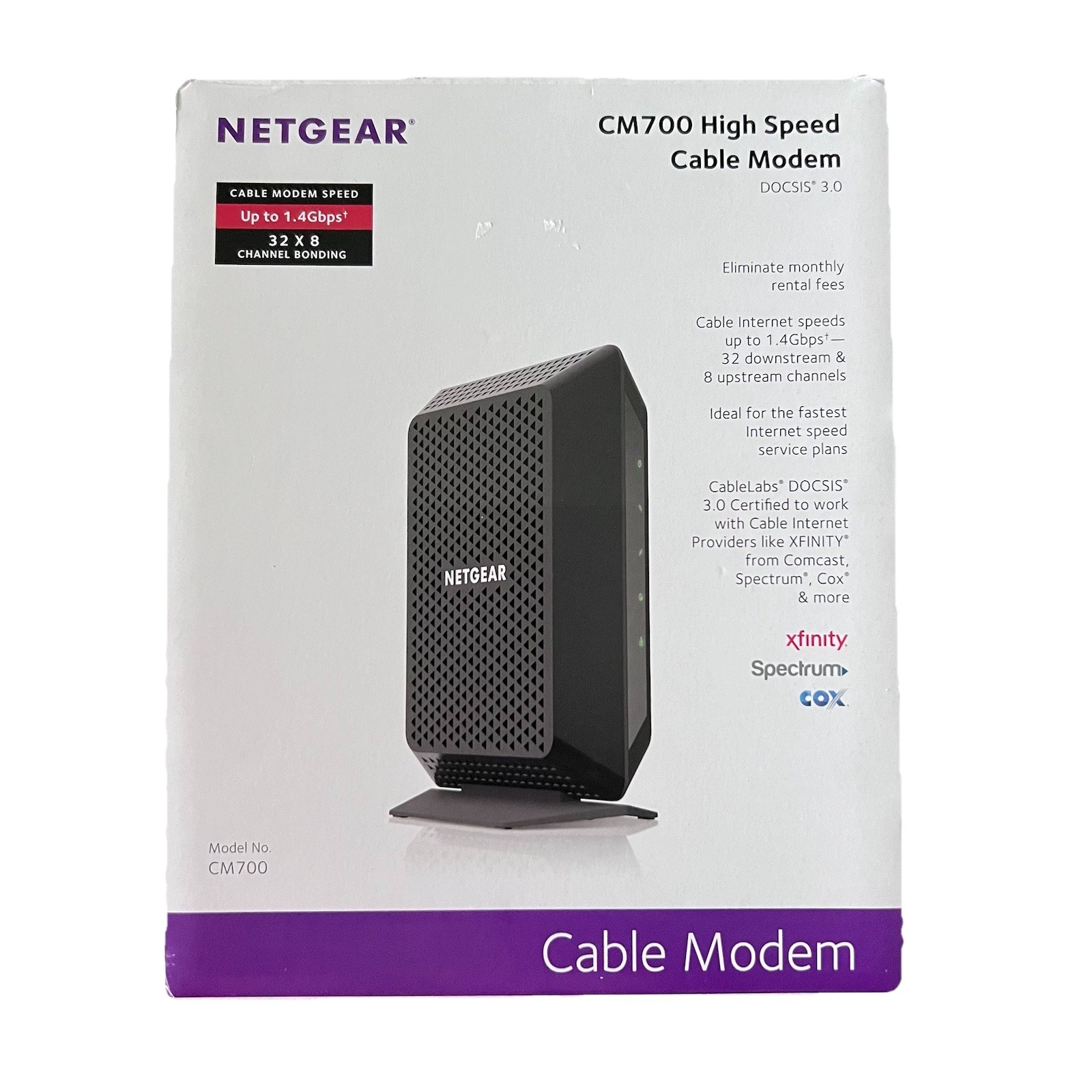 NETGEAR CM700-1AZNAS DOCSIS 3.0 Cable Modem 32×8 Channels NEW