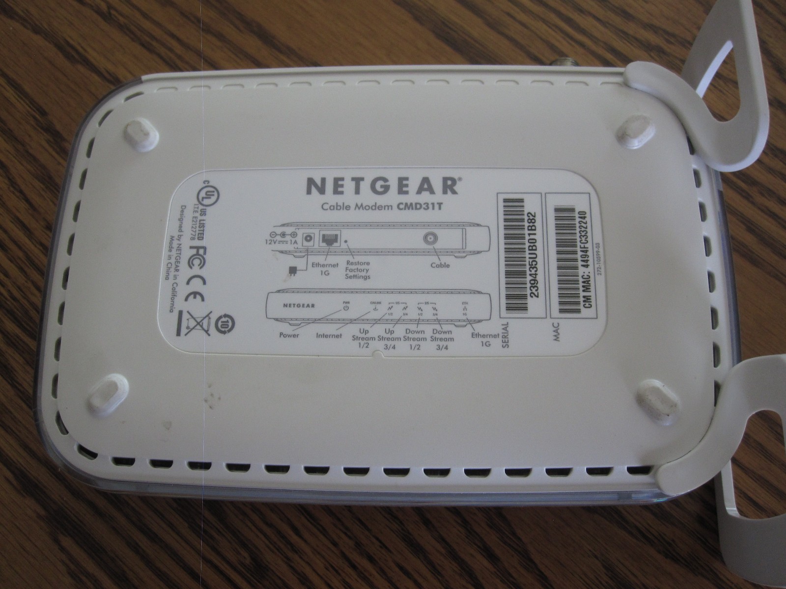 NETGEAR DOCSIS 3.0 – High Speed Cable Modem CMD31T Tested & Works