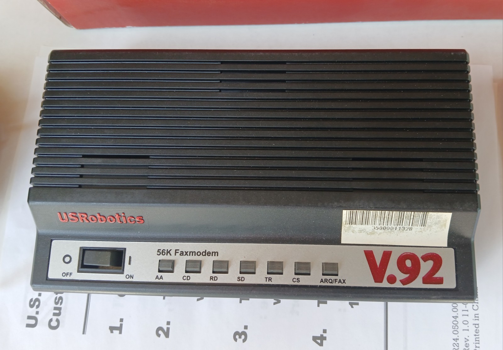 Vintage USRobotics 56k Modem nice used condition.