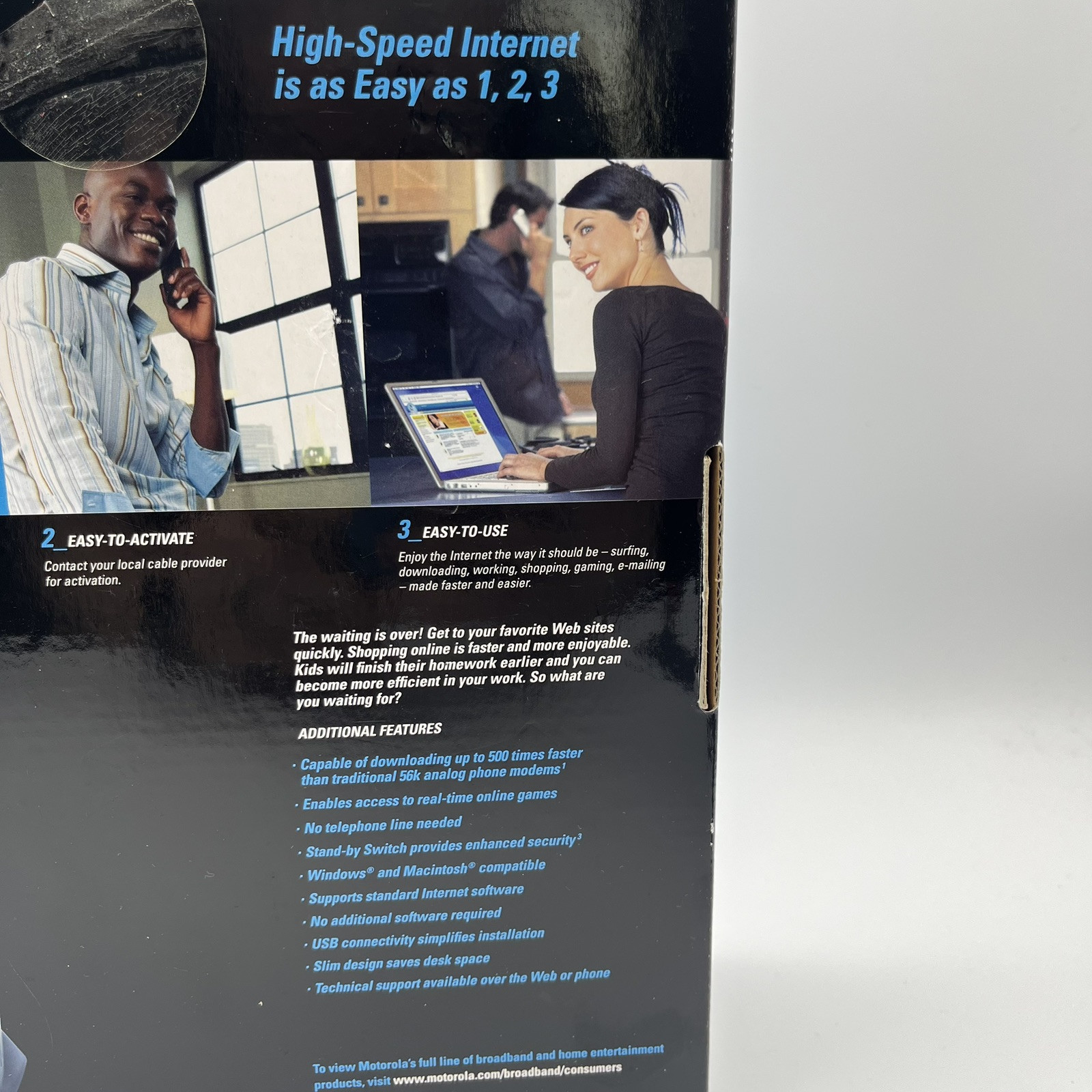 Motorola Surfboard Cable Modem – SB5101 – w/Power Supply, Cable, Installation CD