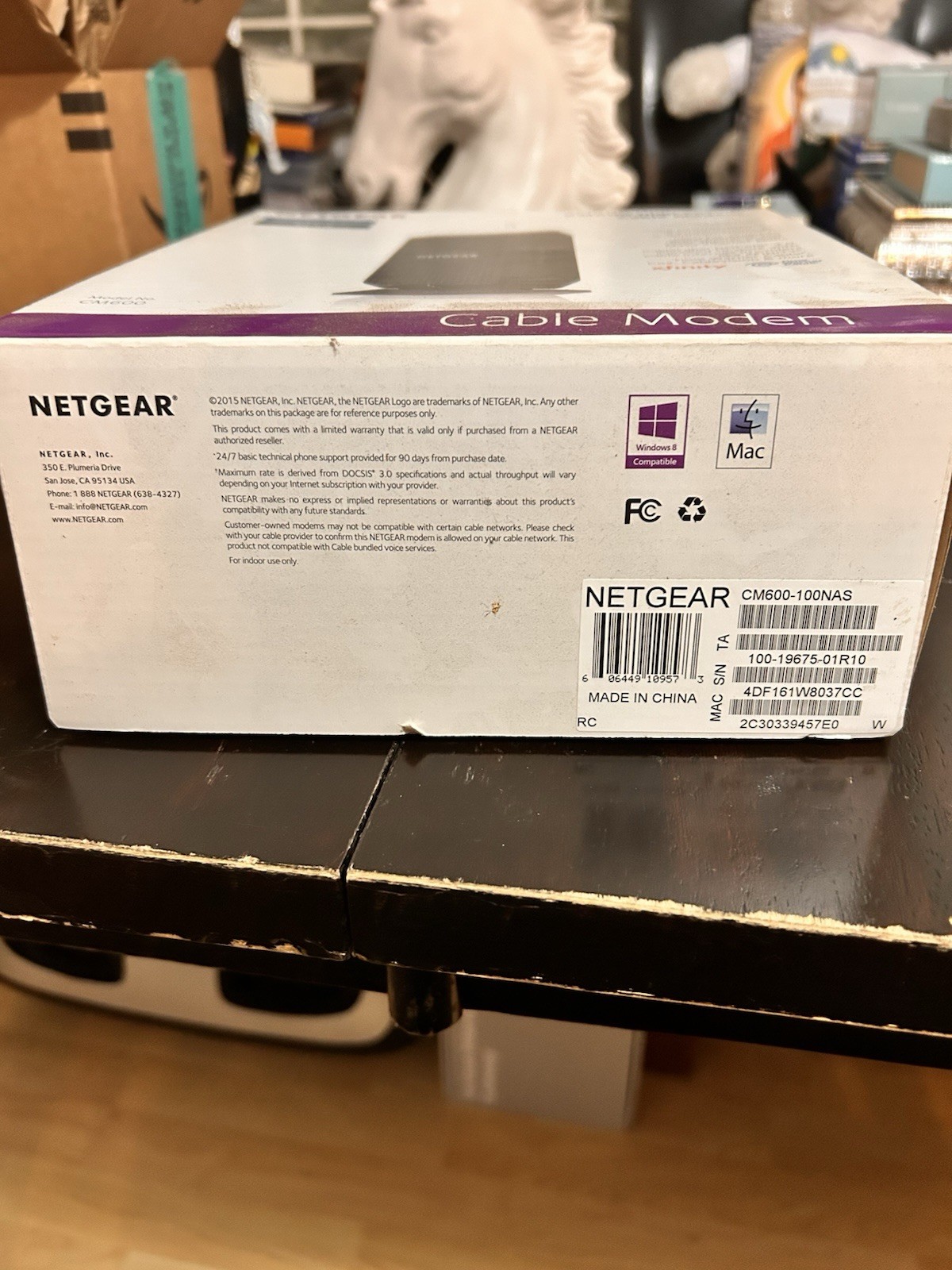 NETGEAR CM600-1AZNAS 960Mbps DOCSIS 3.0 Cable Modem